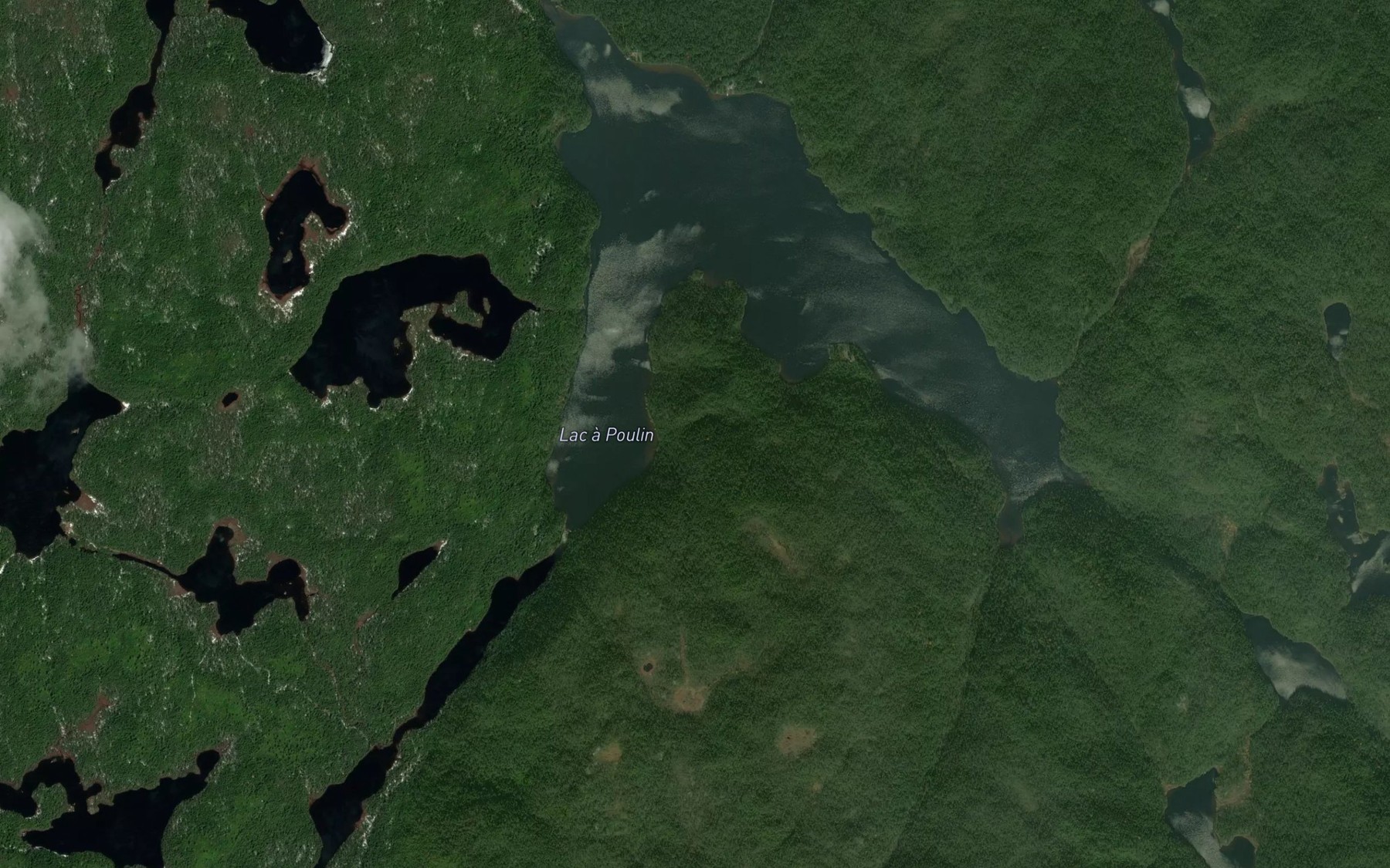 Satellite map of the Lac a Poulin