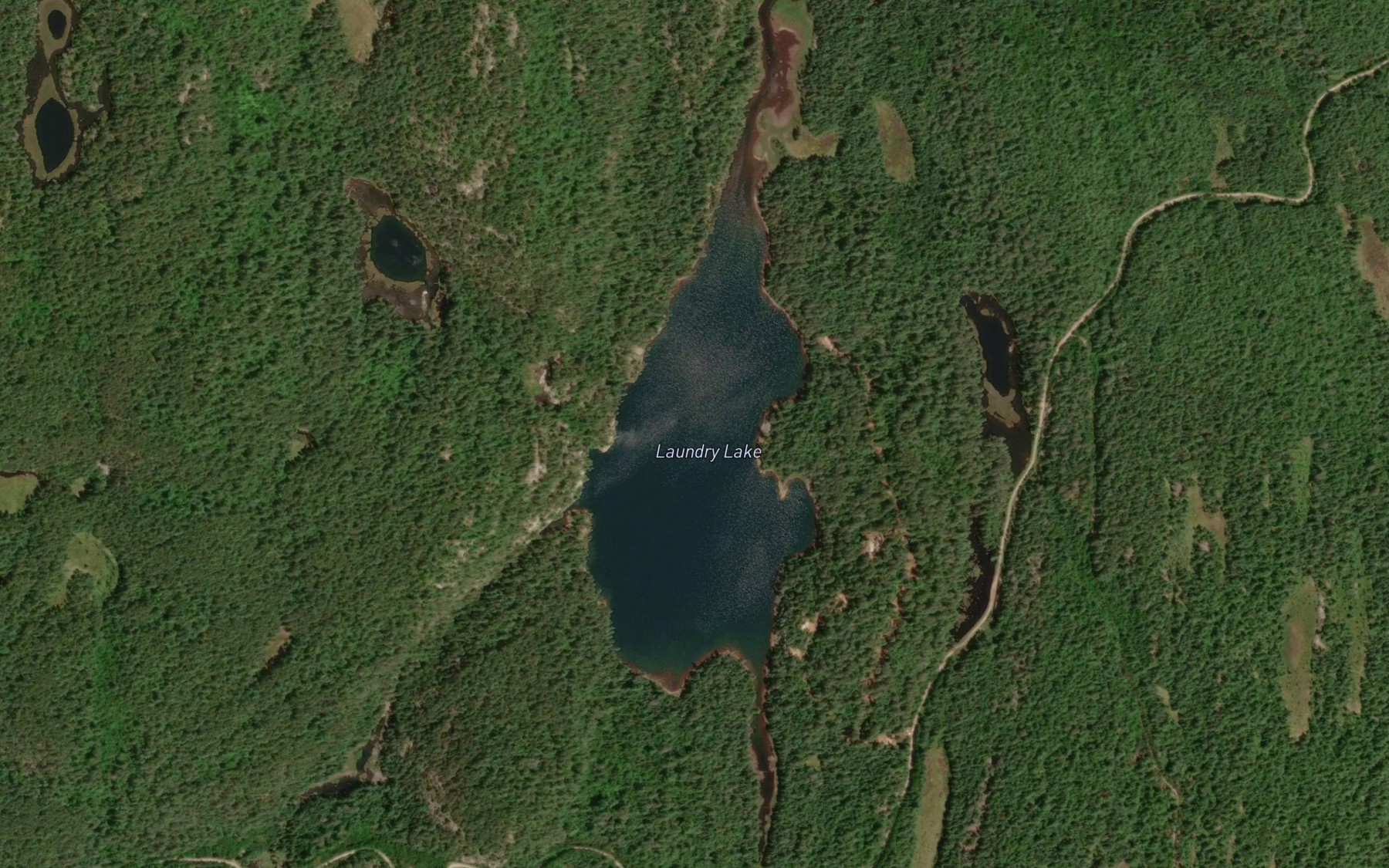 Satellite map of the Laundry Lake