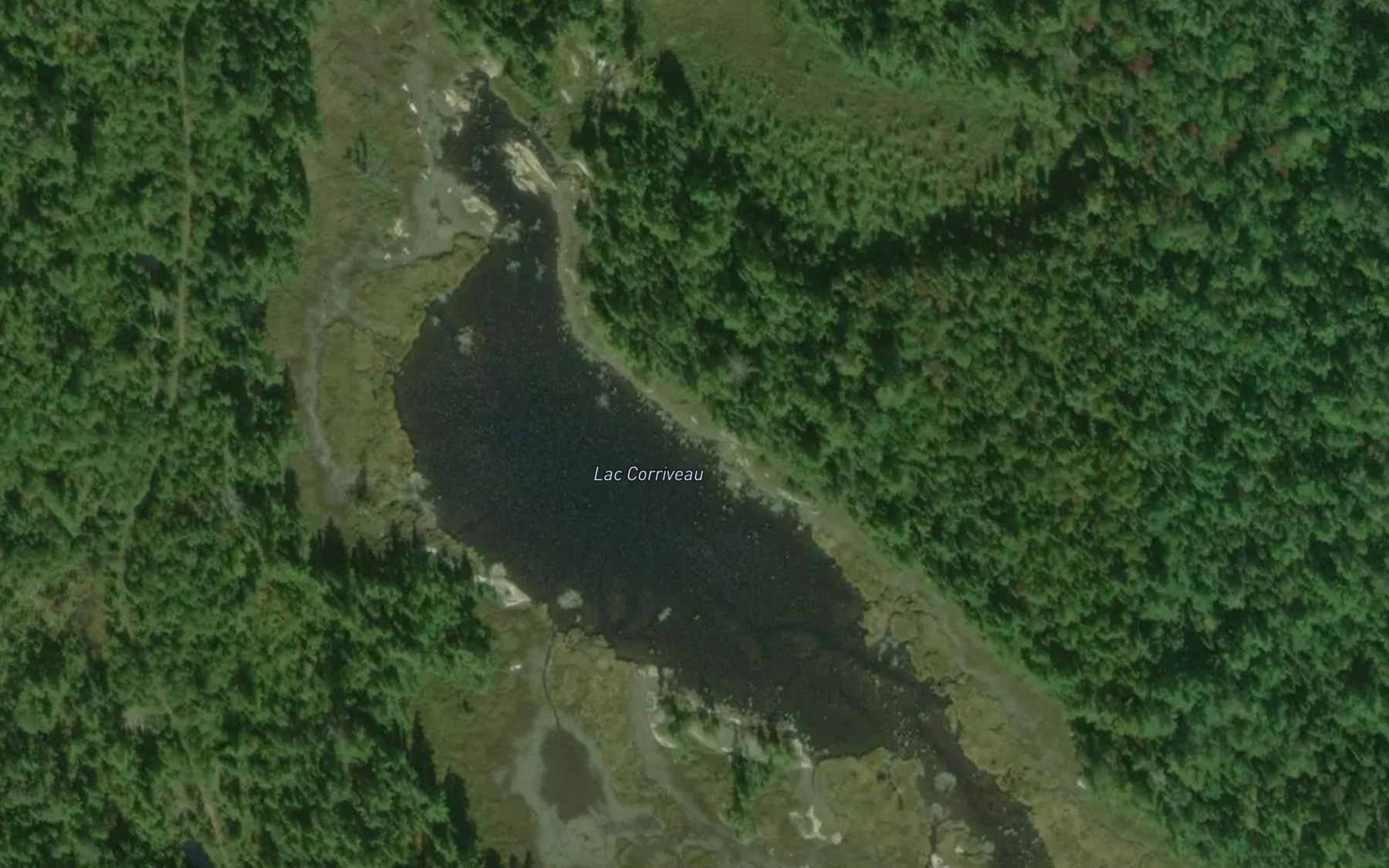 Satellite map of the Lac Corriveau