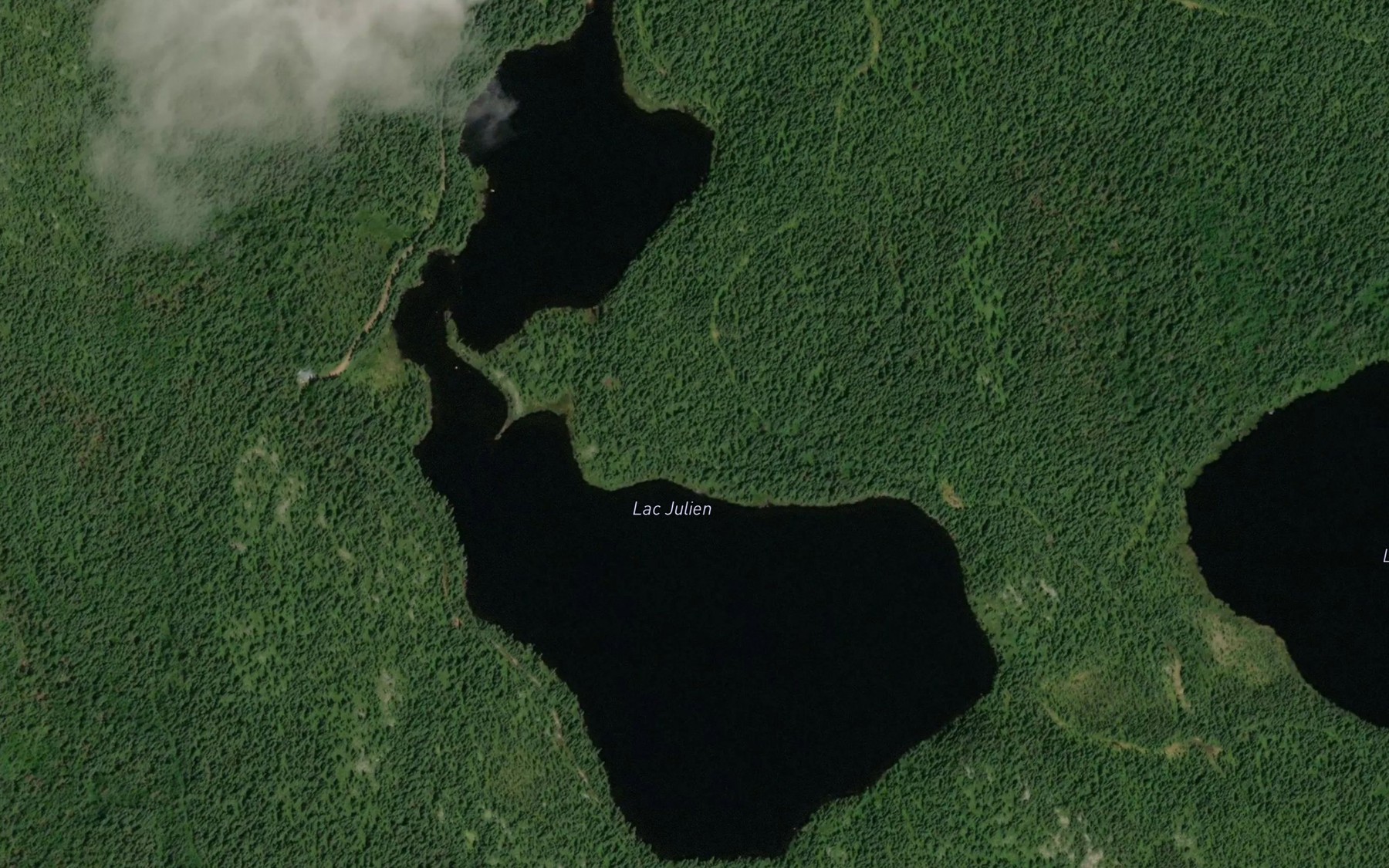 Satellite map of the Lac Julien
