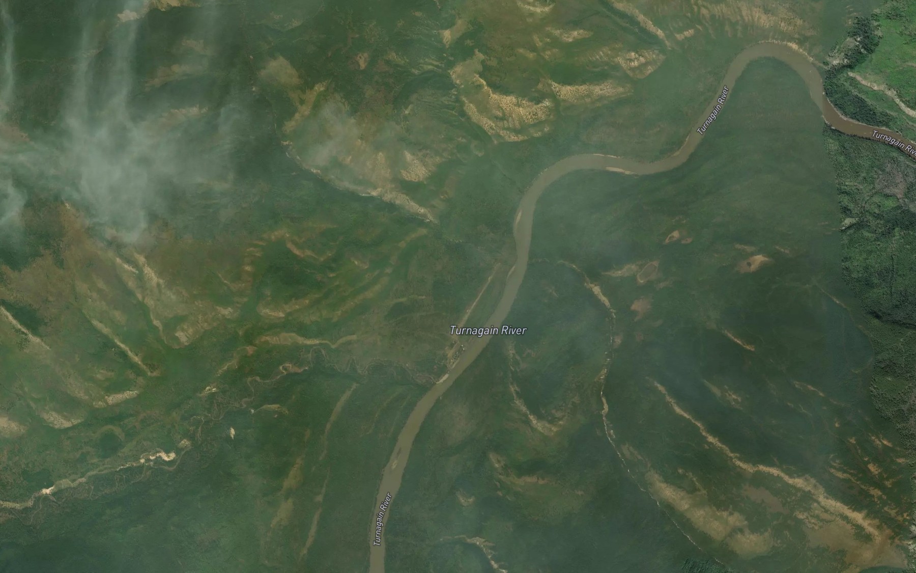 Satellite map of the Sandpile Creek