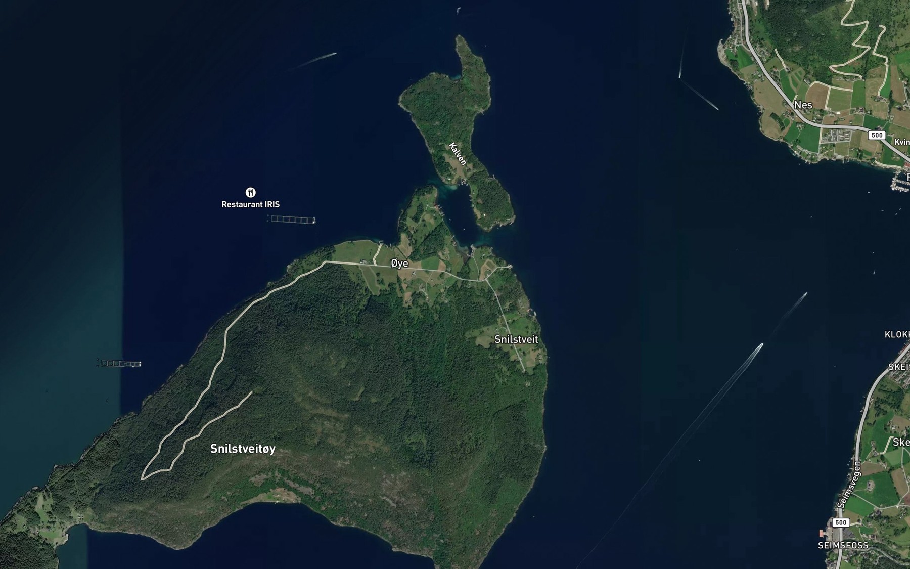 Satellite map of the Oyrebekken