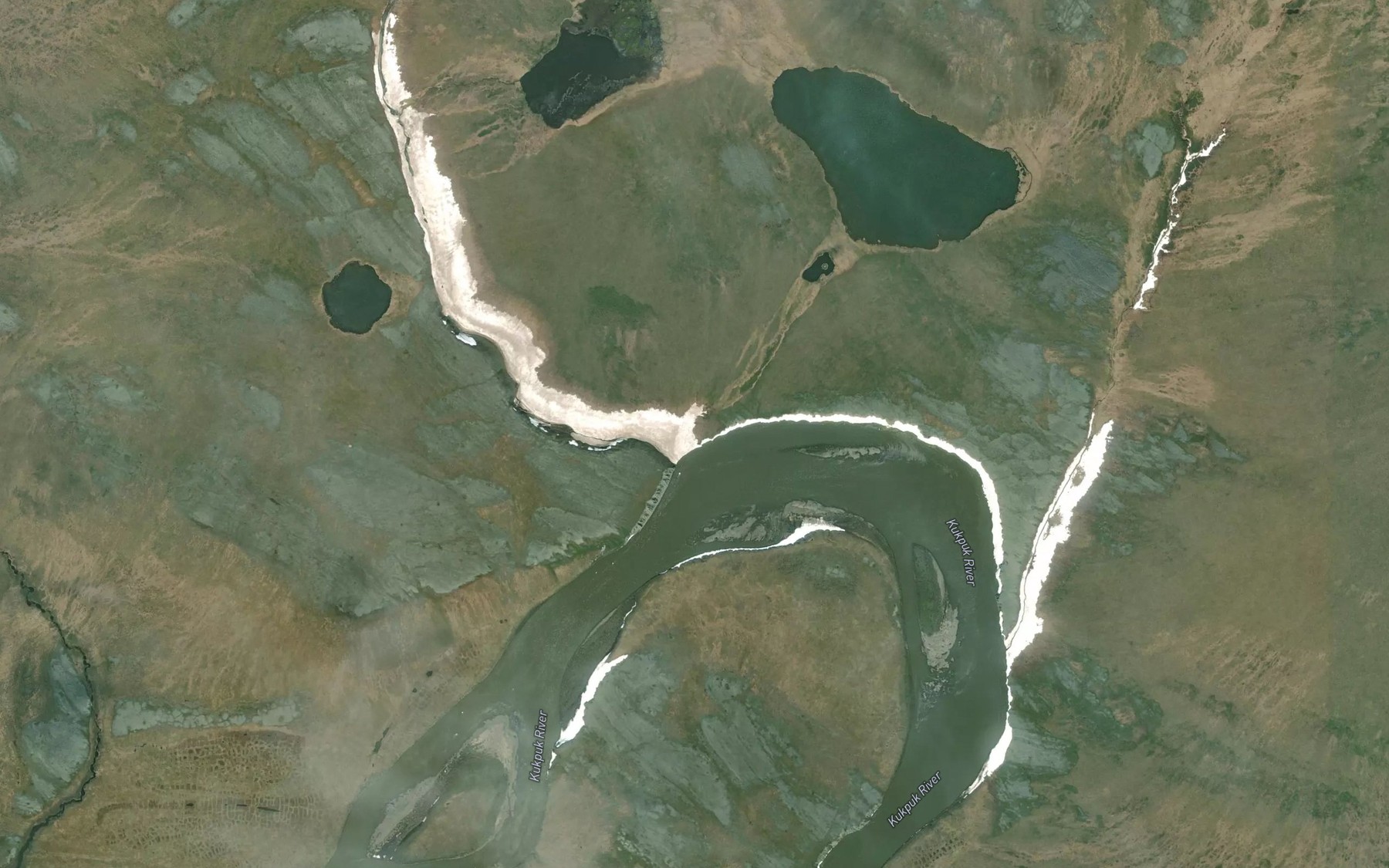Satellite map of the Taktelak Creek