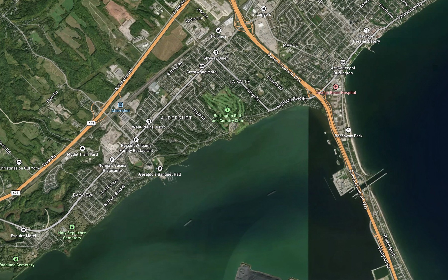 Satellite map of the Falcon Creek