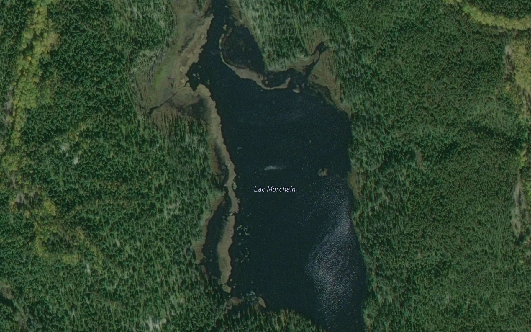 Satellite map of the Lac Morchain