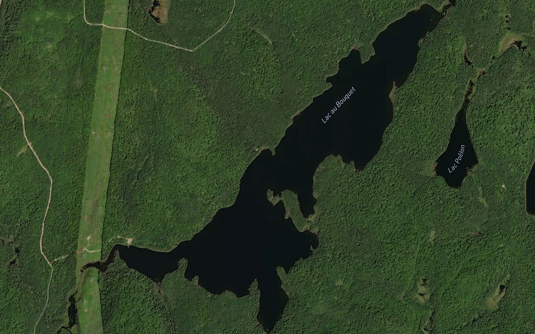 Satellite map of the Lac au Bouquet