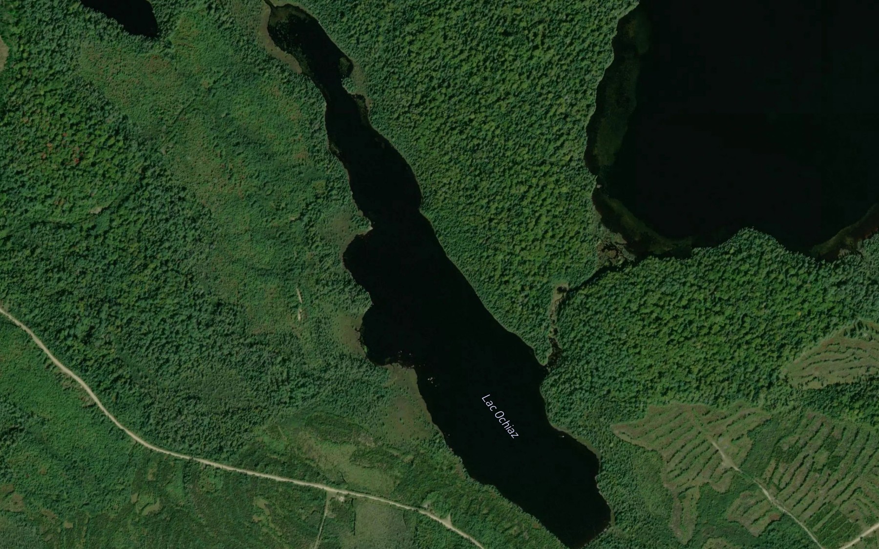 Satellite map of the Lac Ochiaz