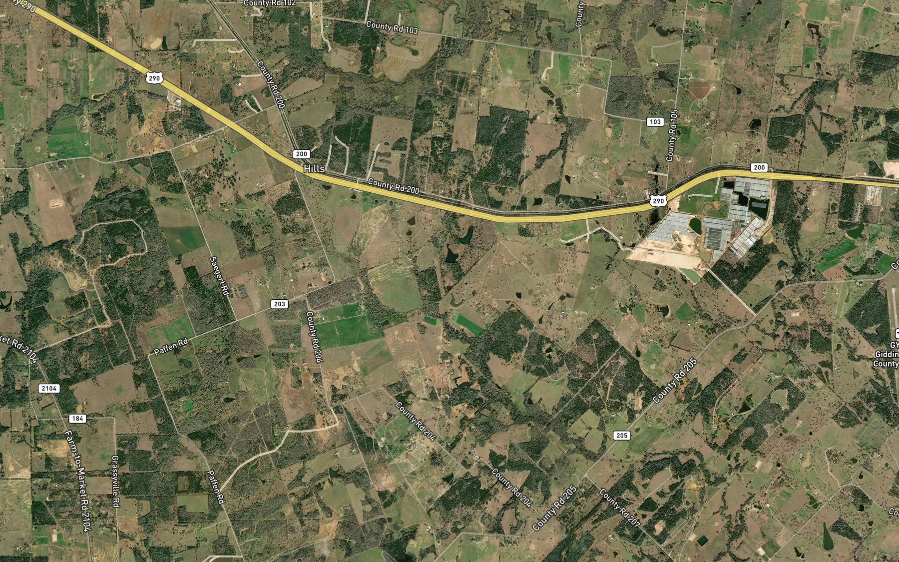 Satellite map of the Hamff Lake Number 2