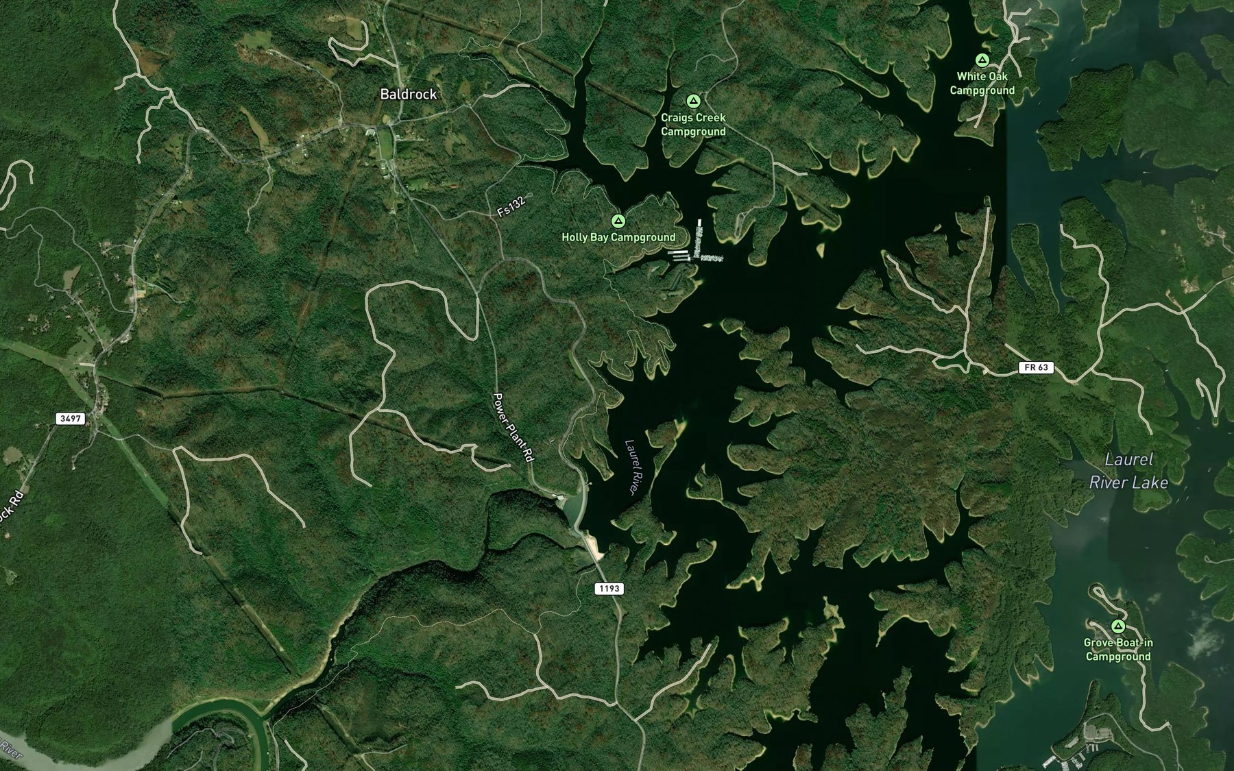Satellite map of the Spot 5