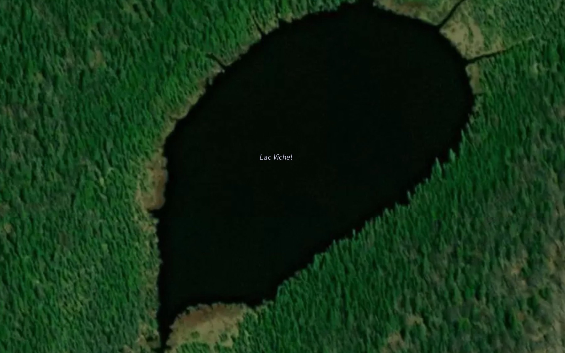 Satellite map of the Lac Vichel