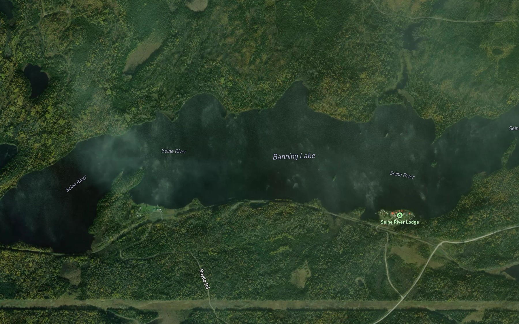 Satellite map of the Banning Lake