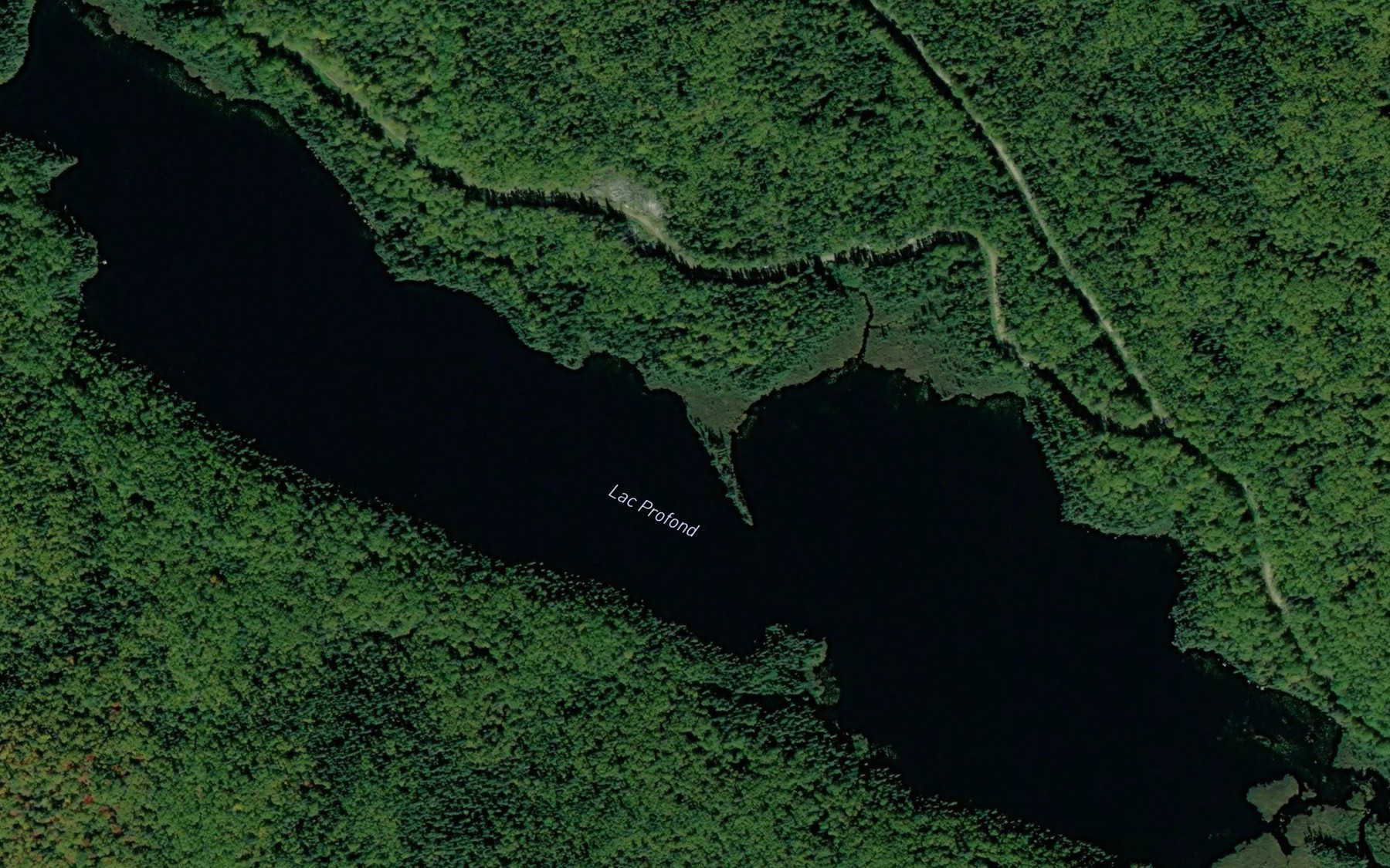 Satellite map of the Lac Profond
