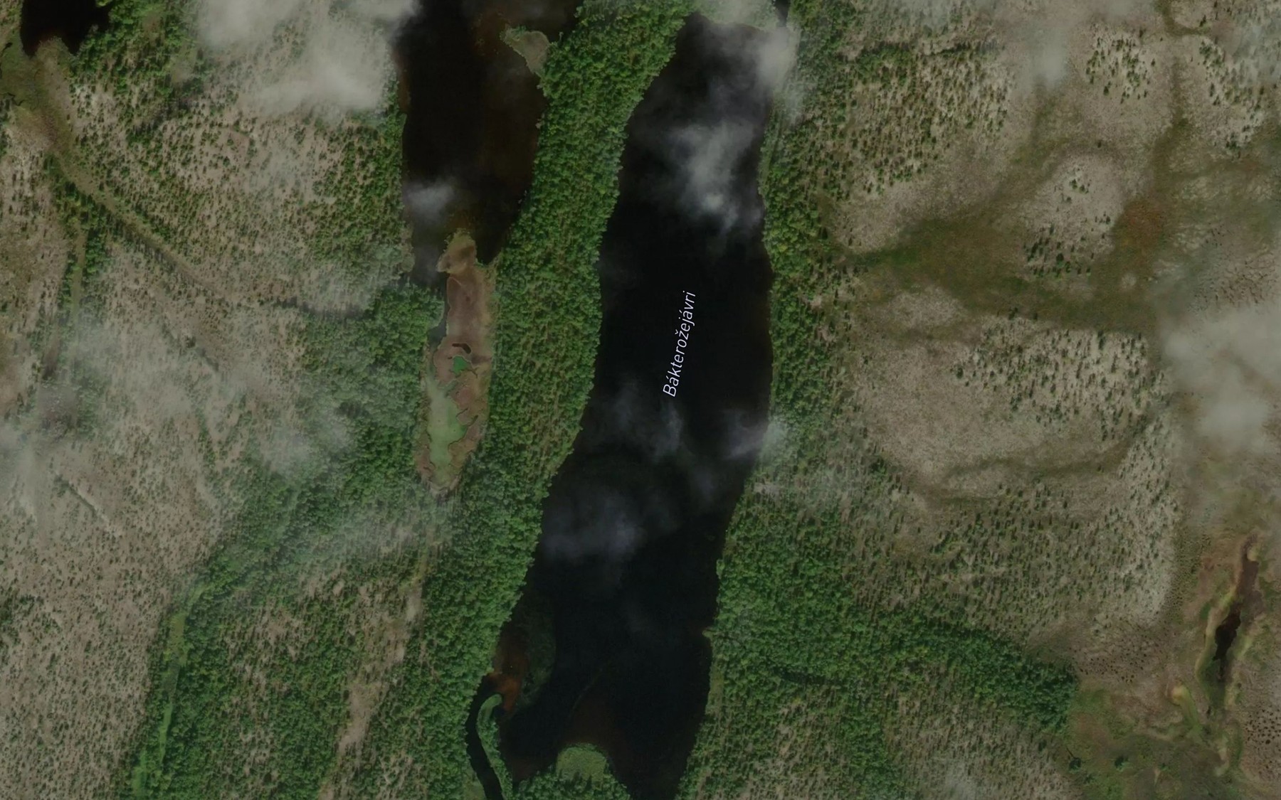 Satellite map of the Bakteranejavri