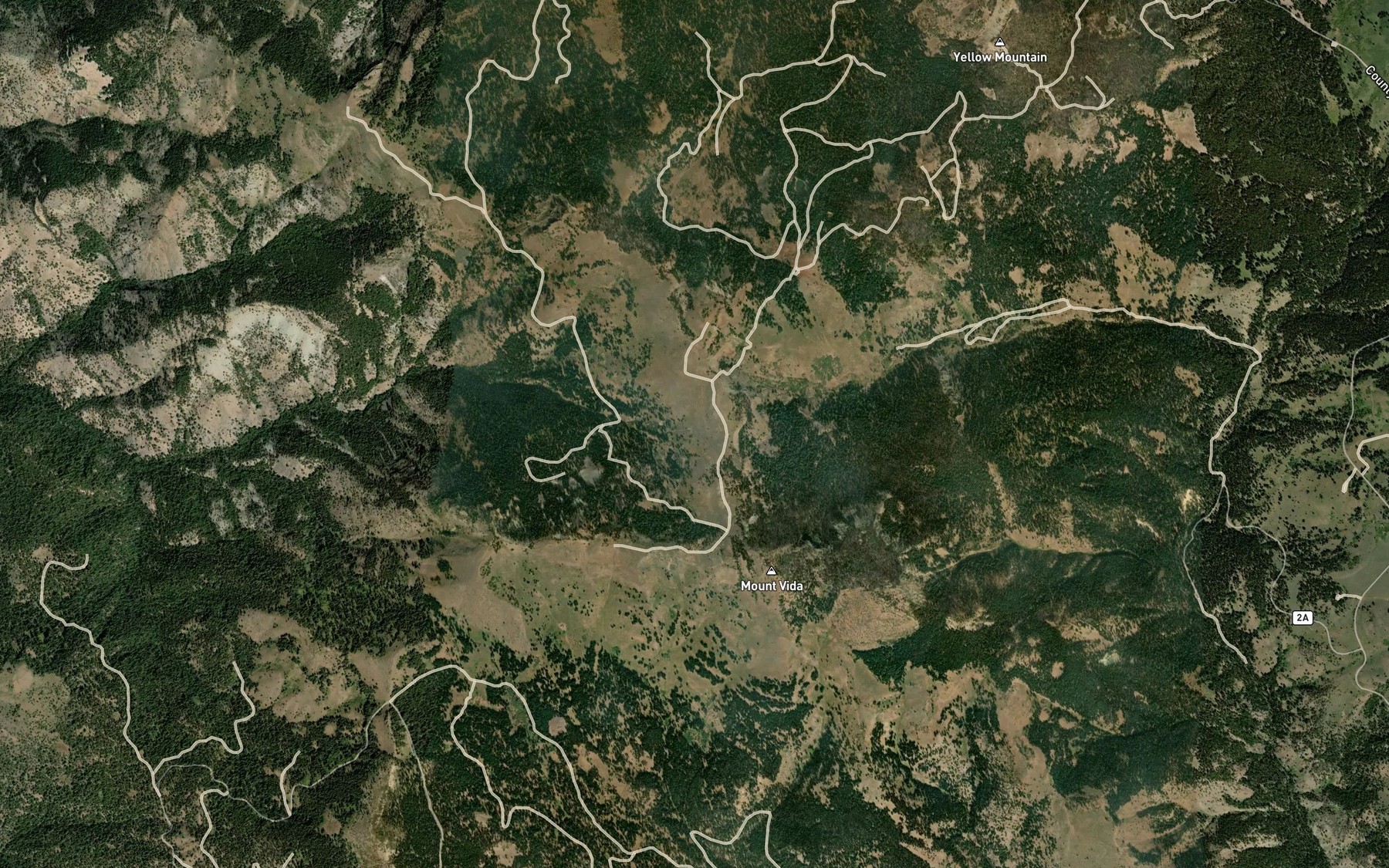 Satellite map of the Highgrade Spring