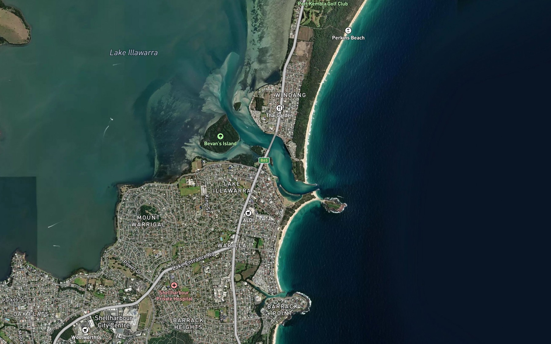 Satellite map of the Pur Pur Bay