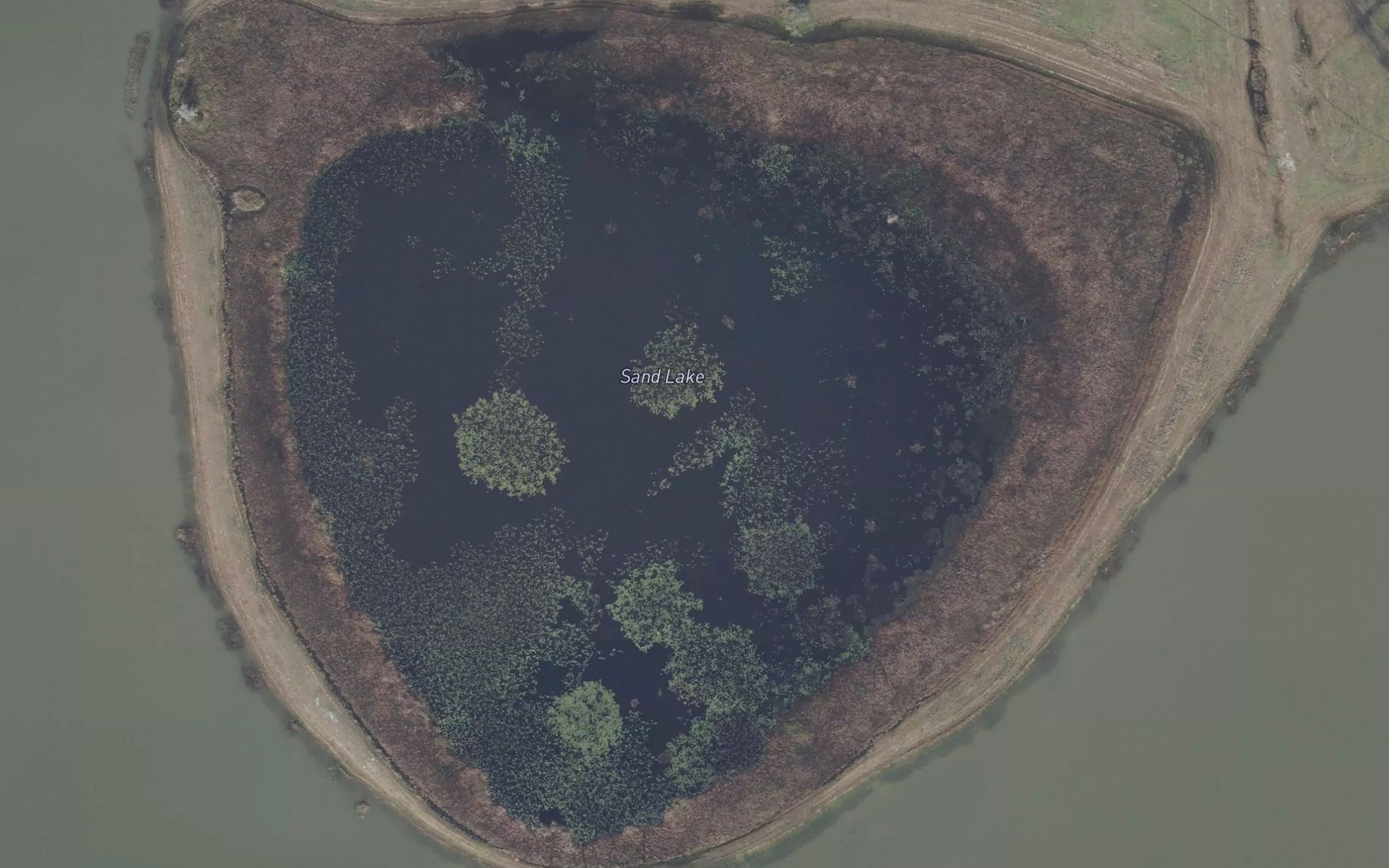 Satellite map of the Sand Lake