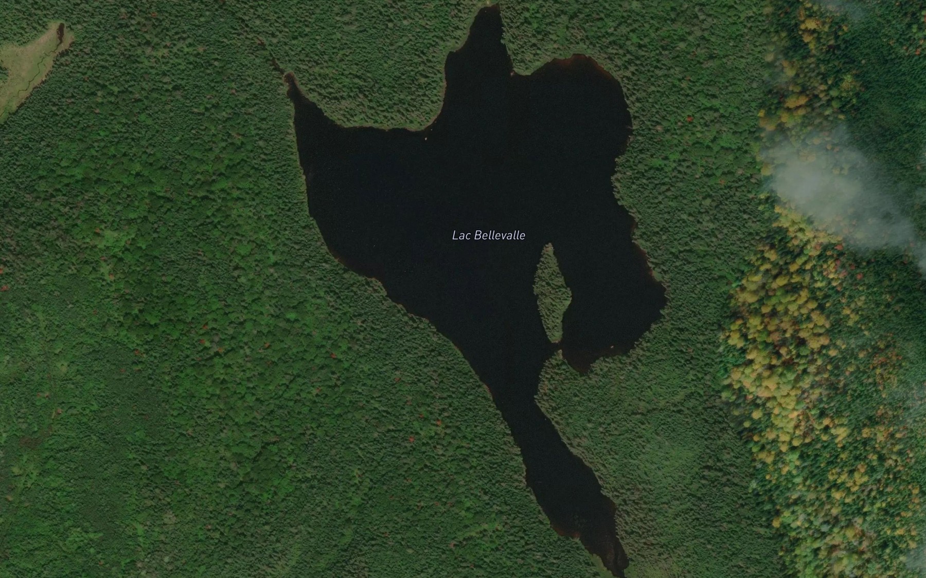 Satellite map of the Lac Bellevalle