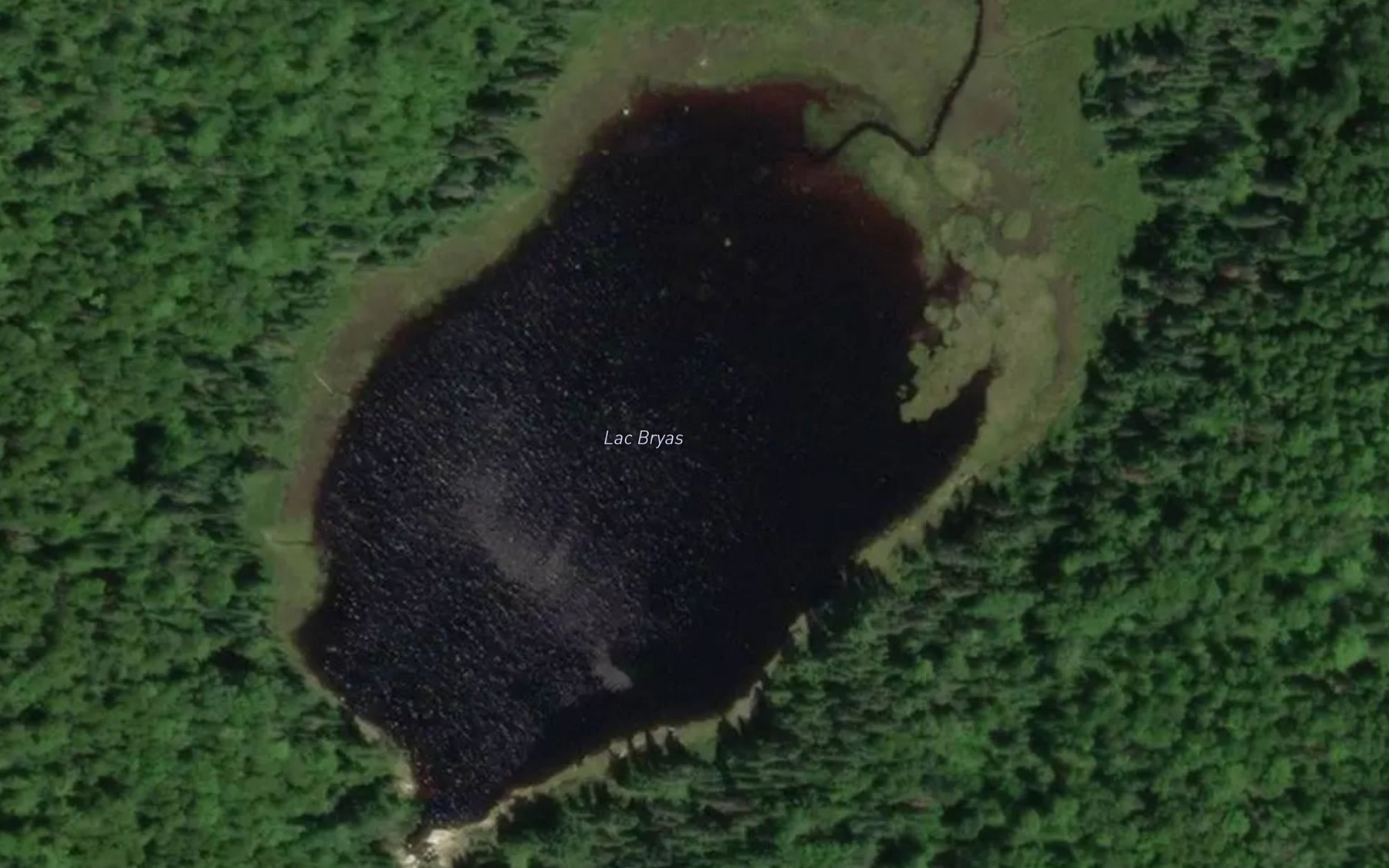 Satellite map of the Lac Bryas