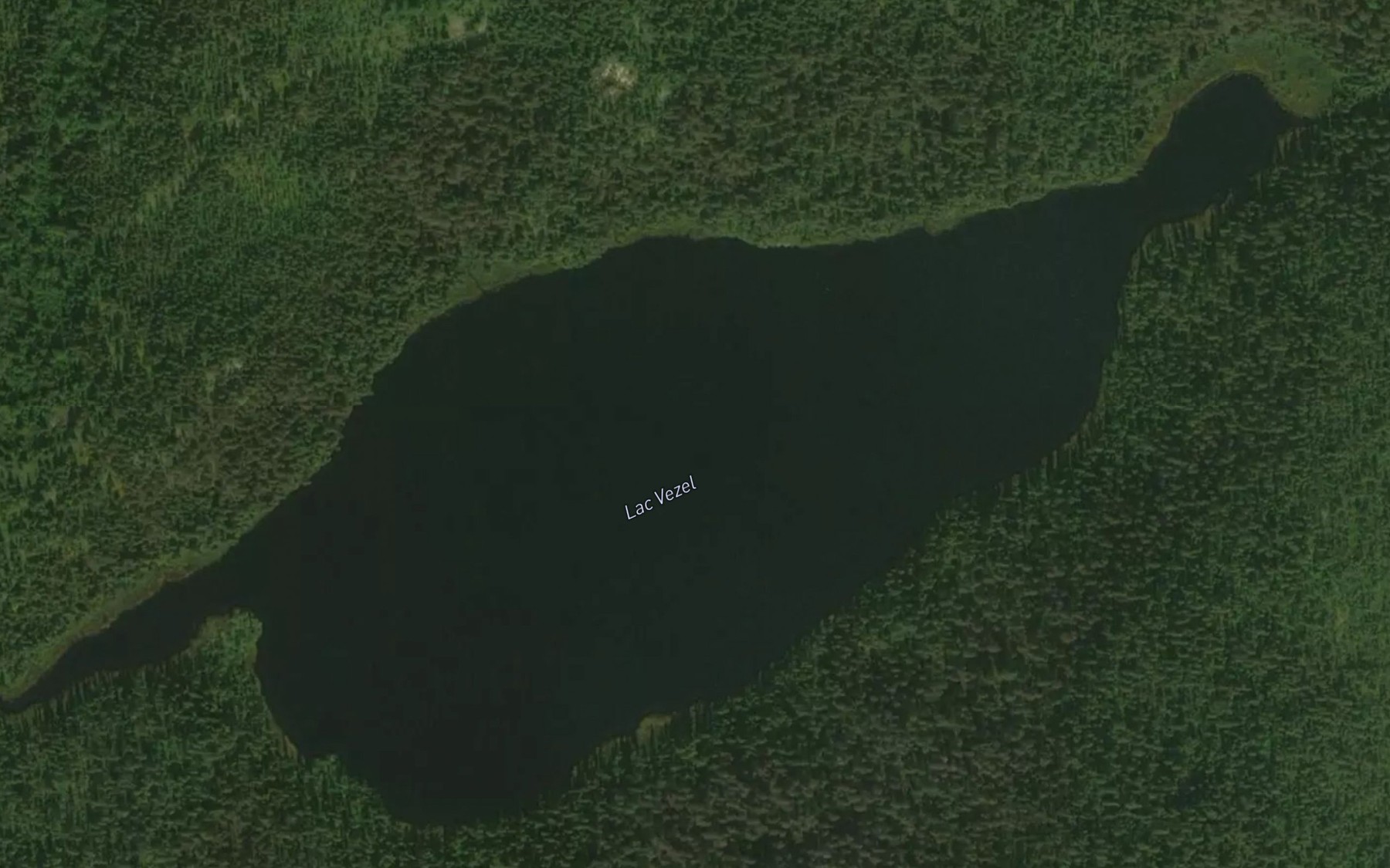 Satellite map of the Lac Vezel