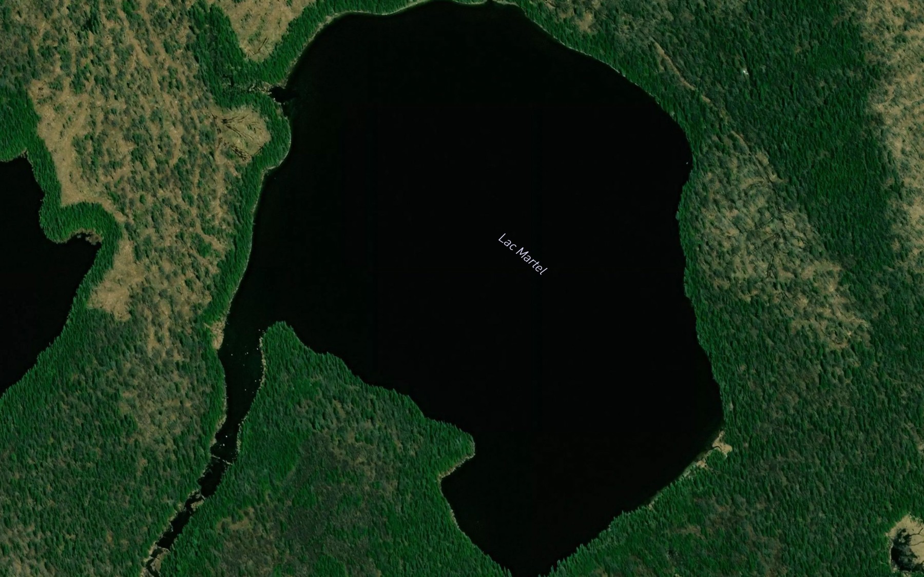 Satellite map of the Lac Martel