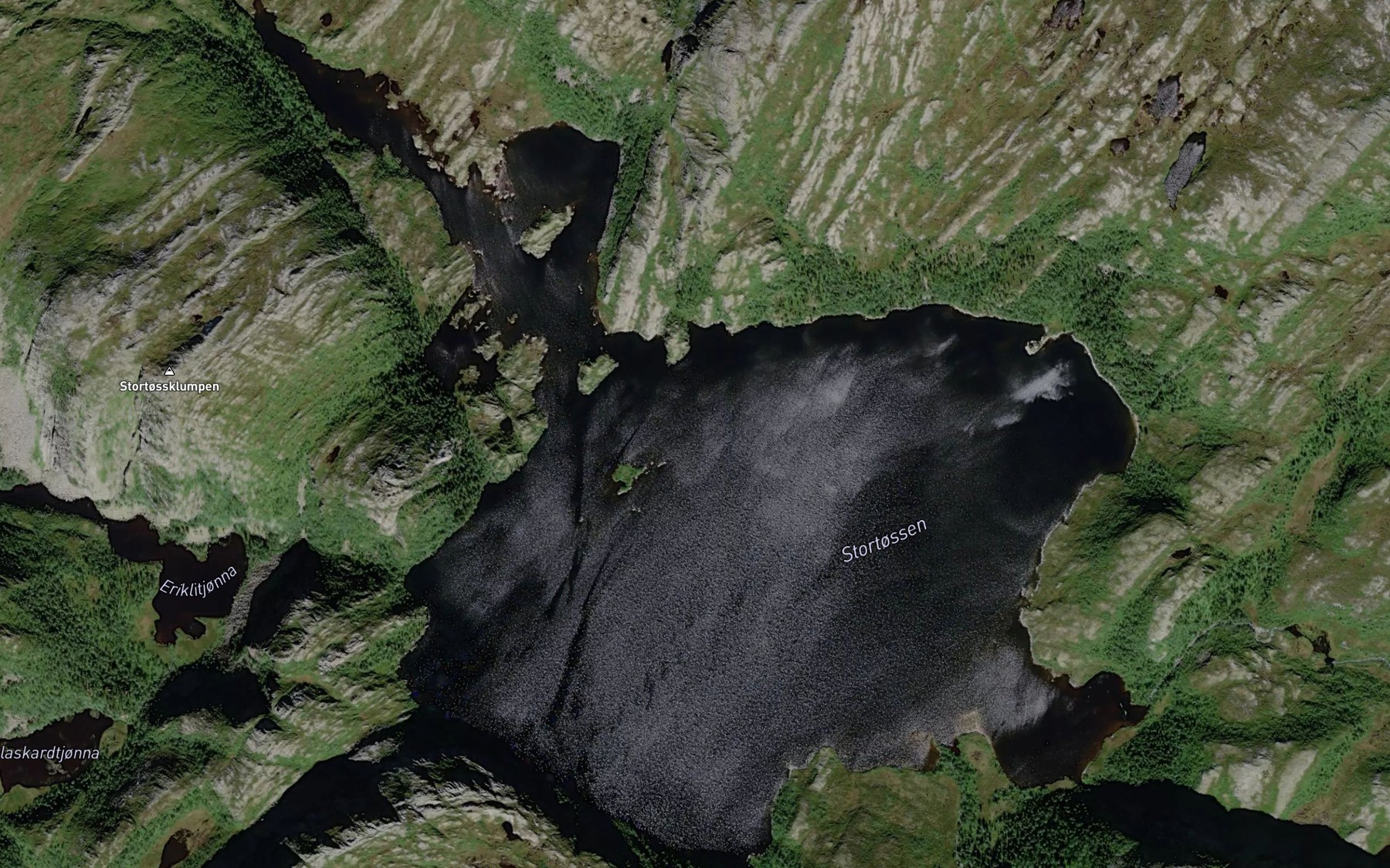 Satellite map of the Stortossen