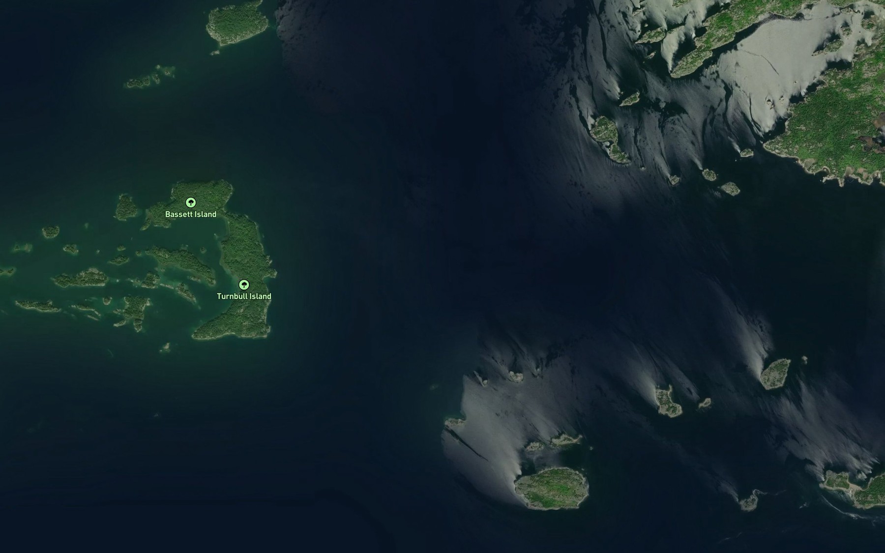 Satellite map of the Tug Reef