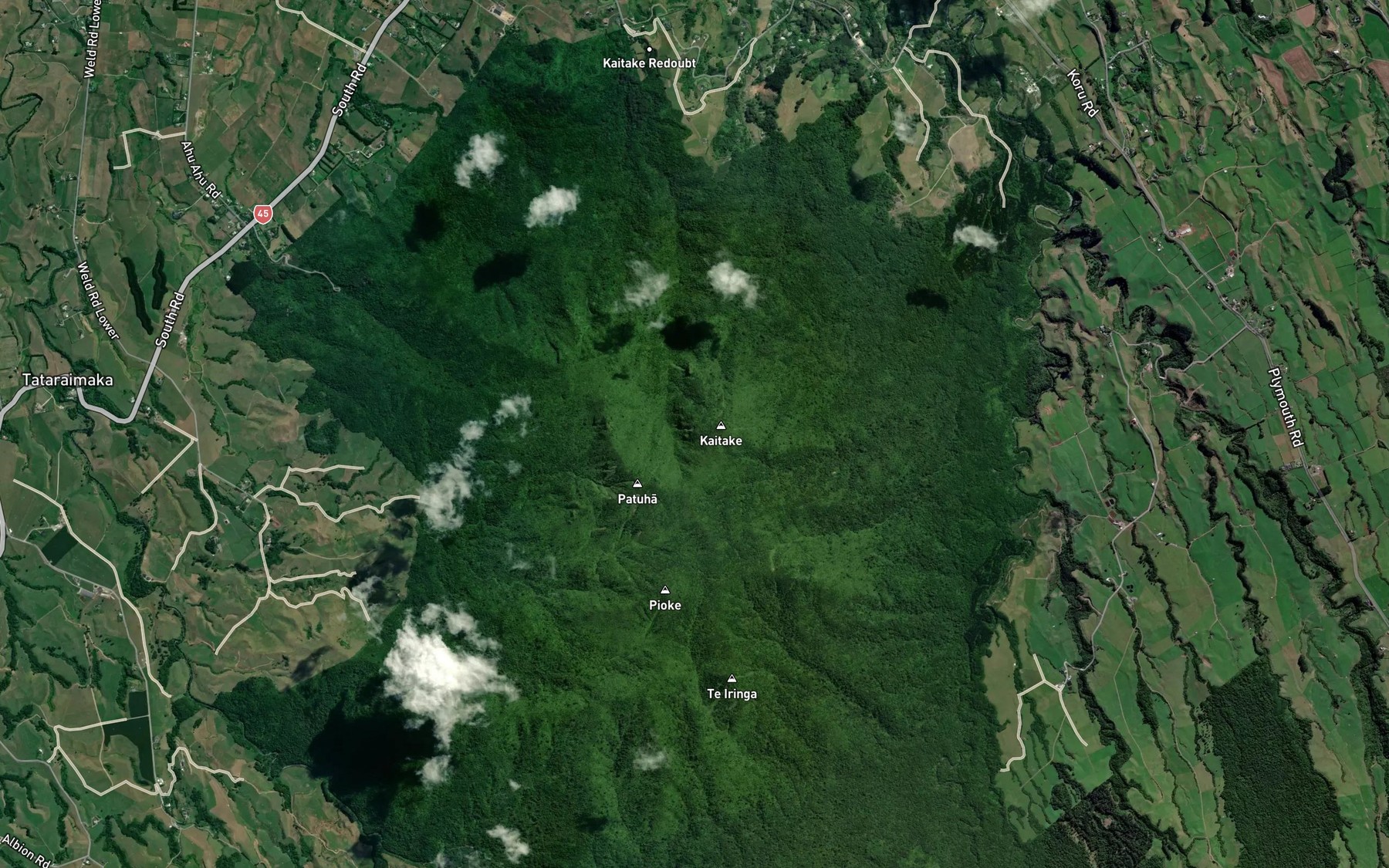 Satellite map of the Te Pikiwati Stream
