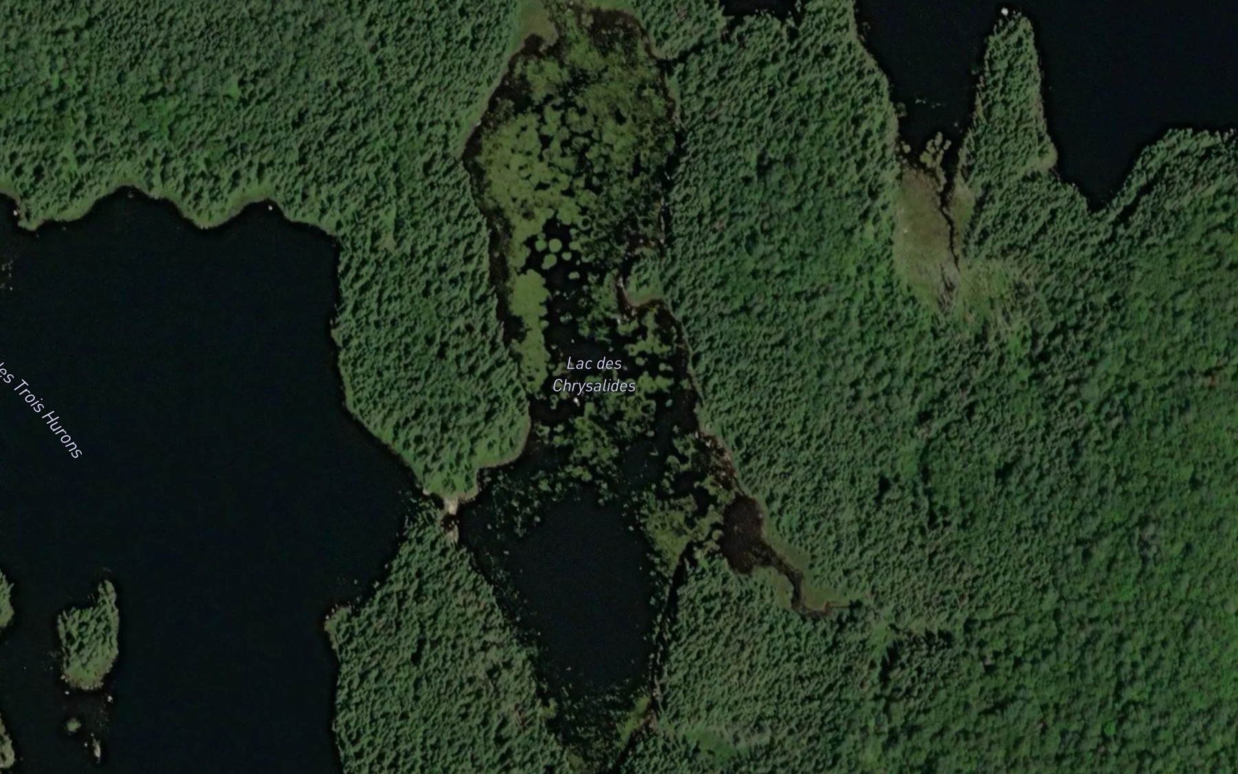 Satellite map of the Lac des Chrysalides