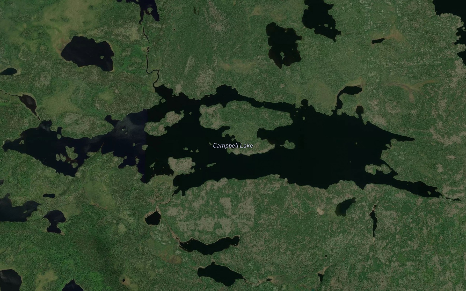 Satellite map of the Campbell Lake