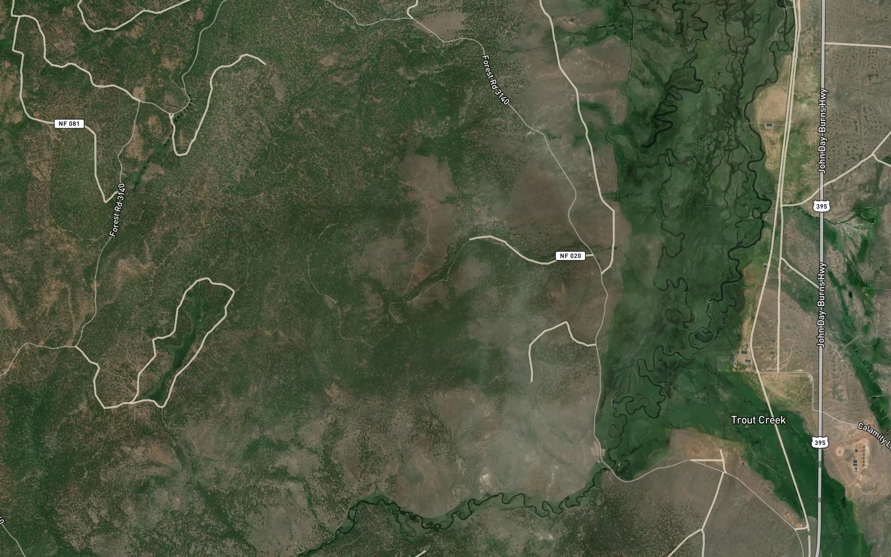 Satellite map of the Loco Spring