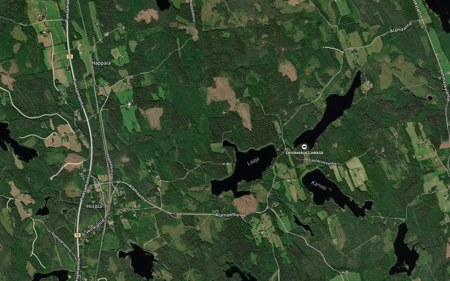 Satellite map of the Huuhanpuro