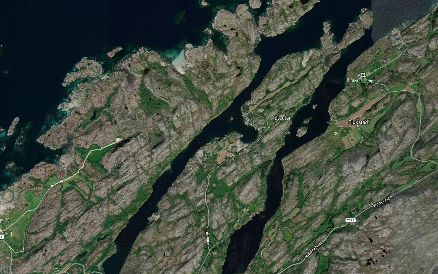 Satellite map of the Prestvika
