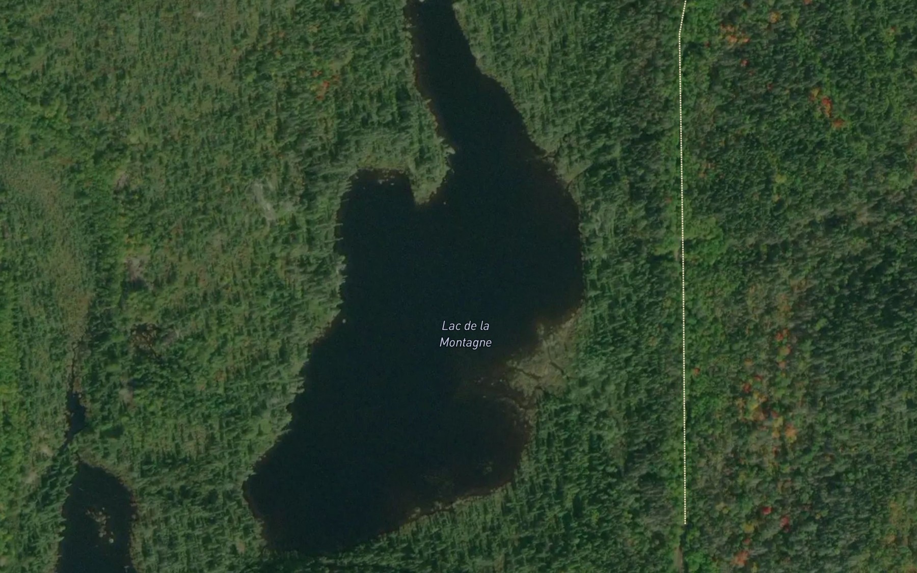 Satellite map of the Lac de la Montagne
