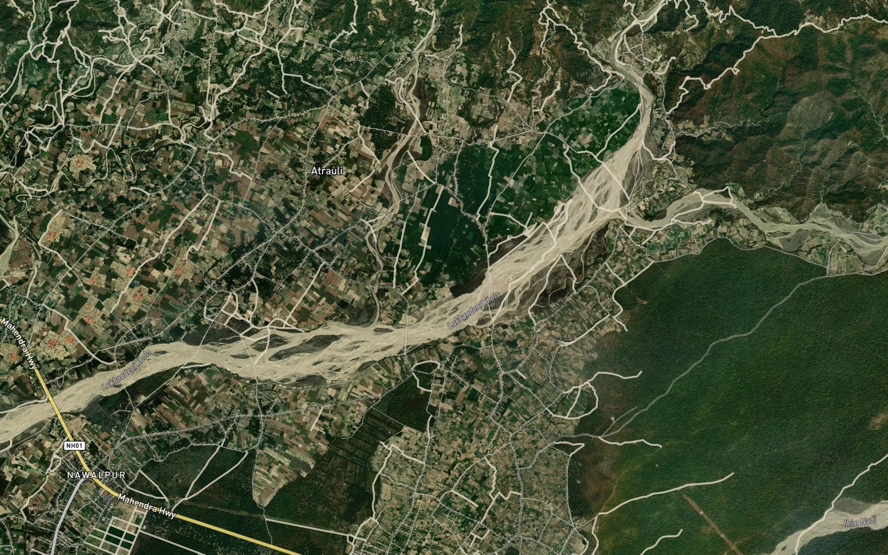 Satellite map of the Jare Kholsi