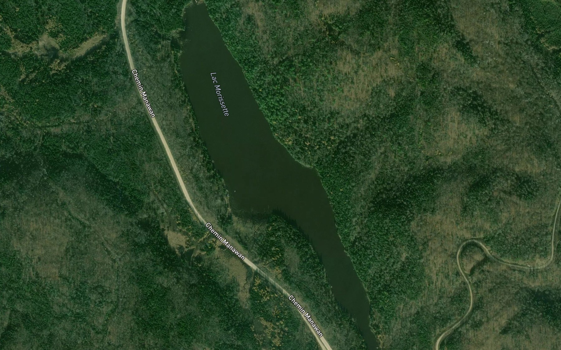 Satellite map of the Lac Morissette
