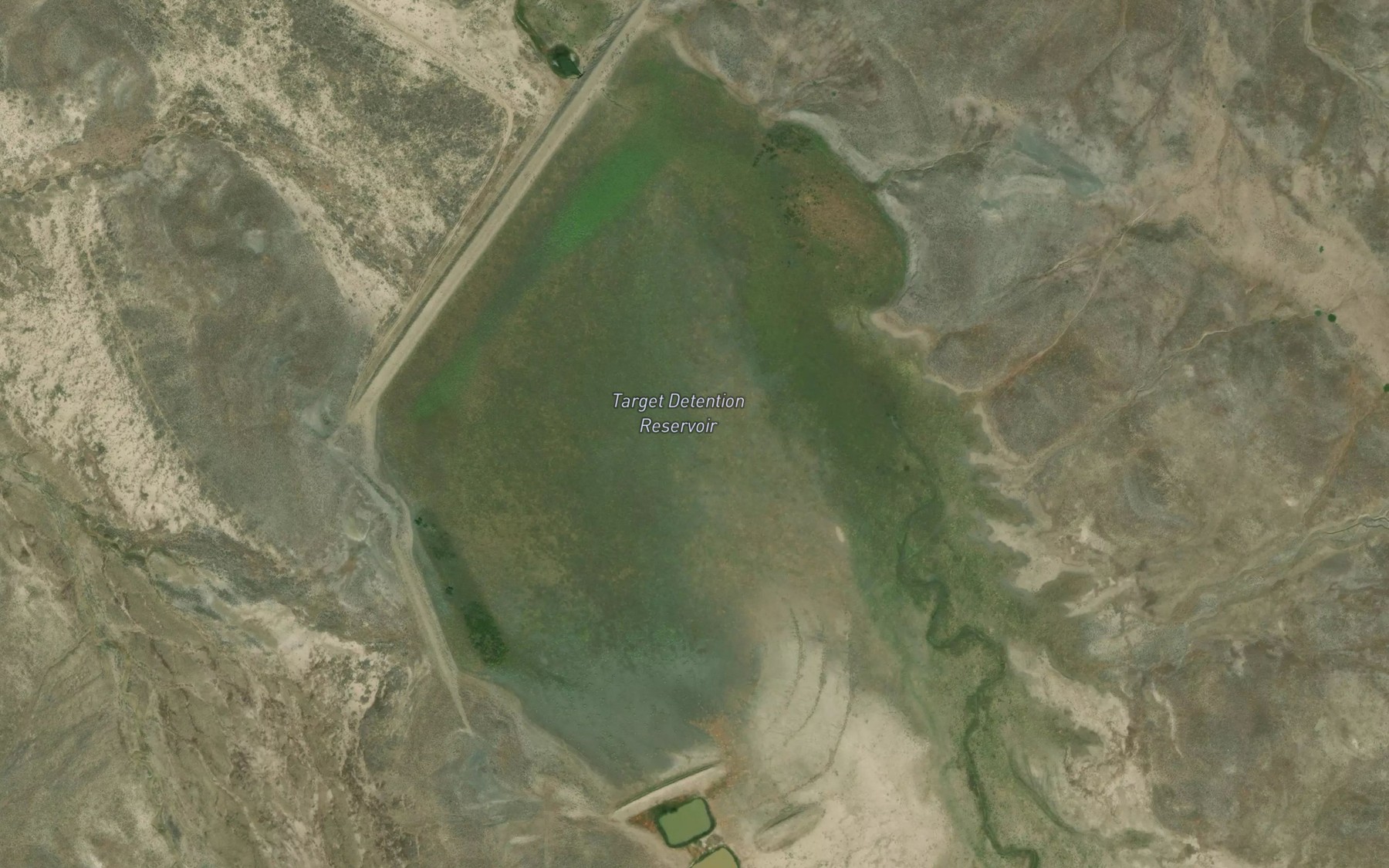Satellite map of the Target Detention Reservoir