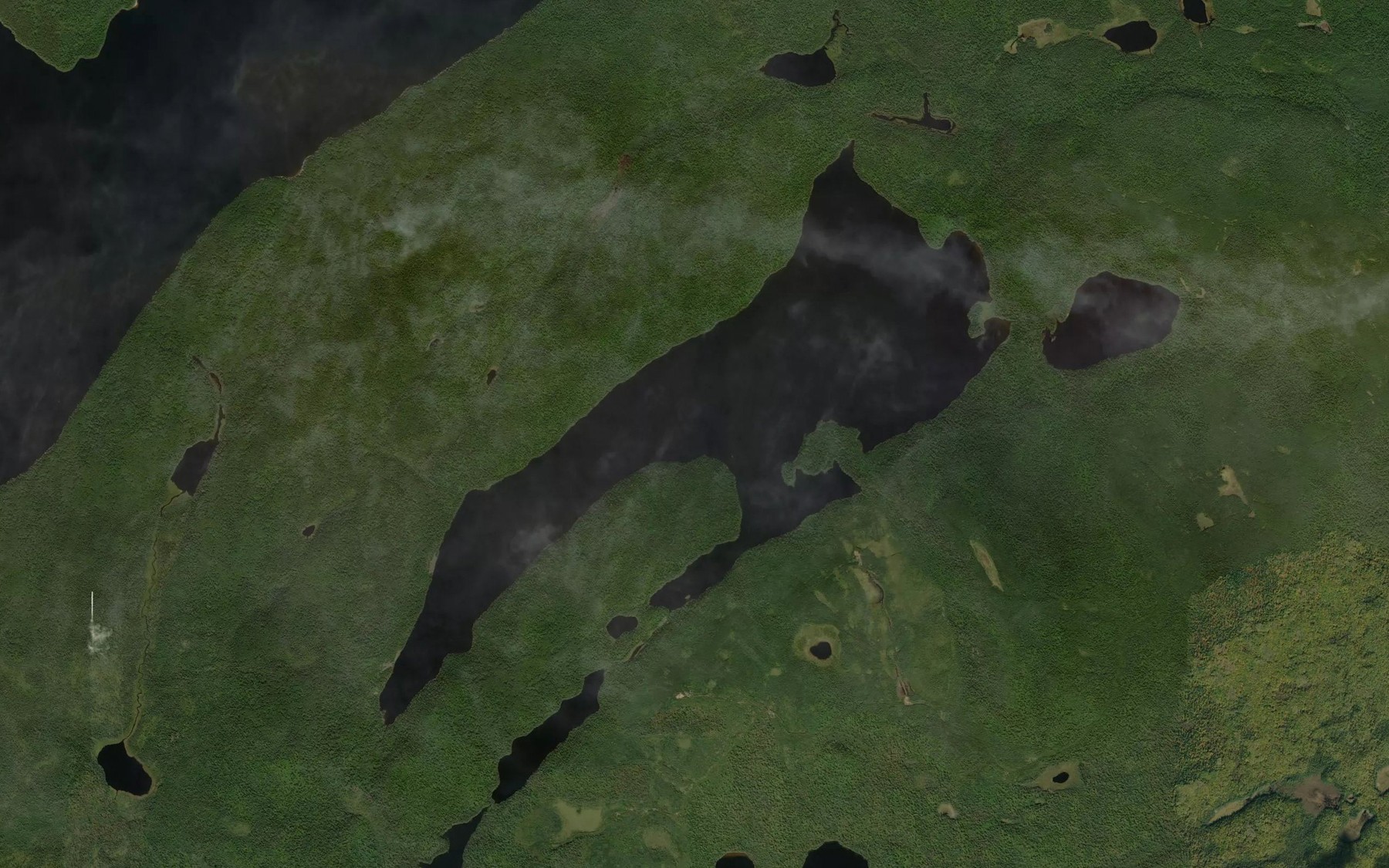 Satellite map of the Hornick Lake