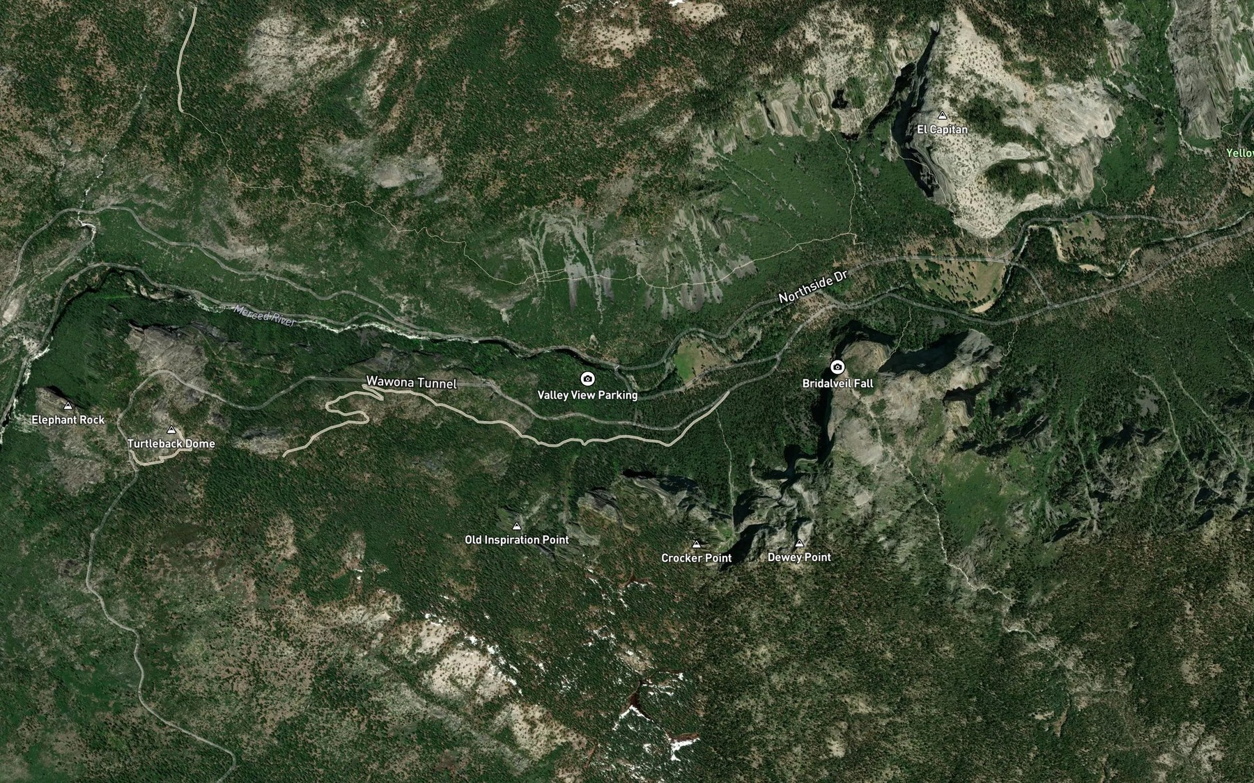 Satellite map of the Fern Spring