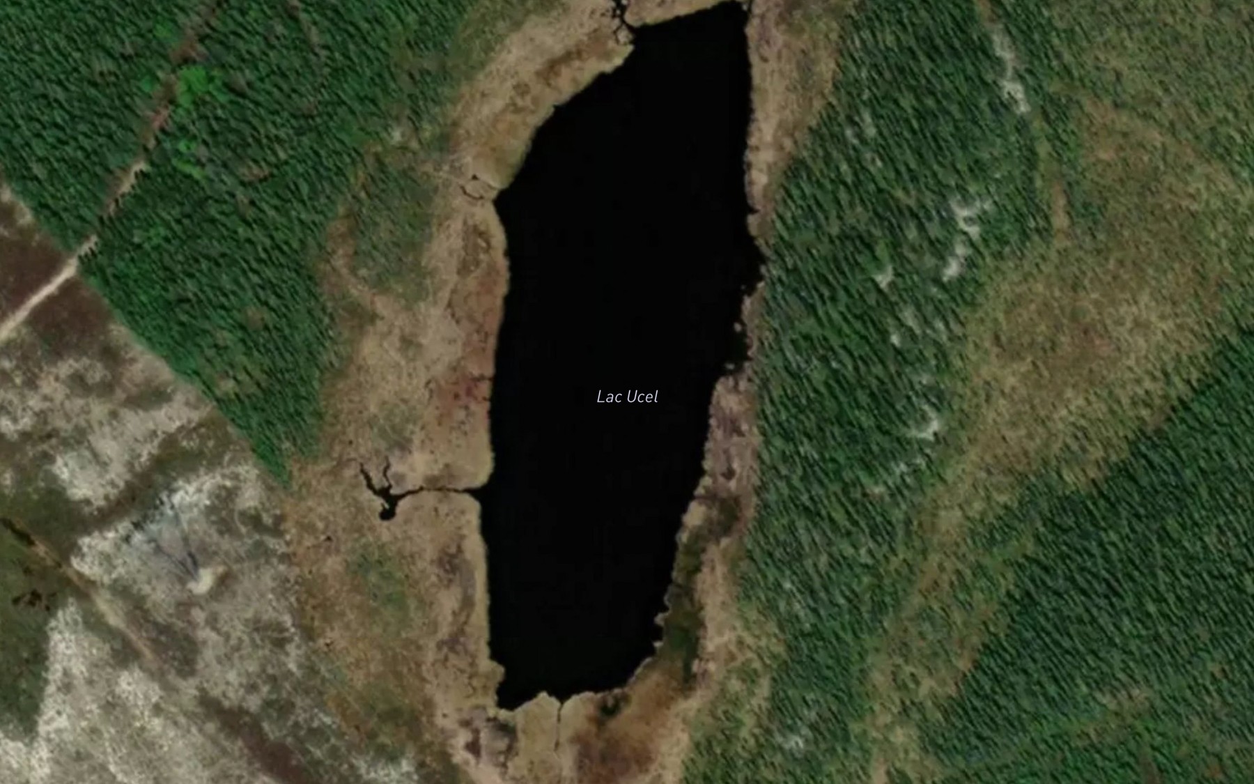 Satellite map of the Lac Ucel