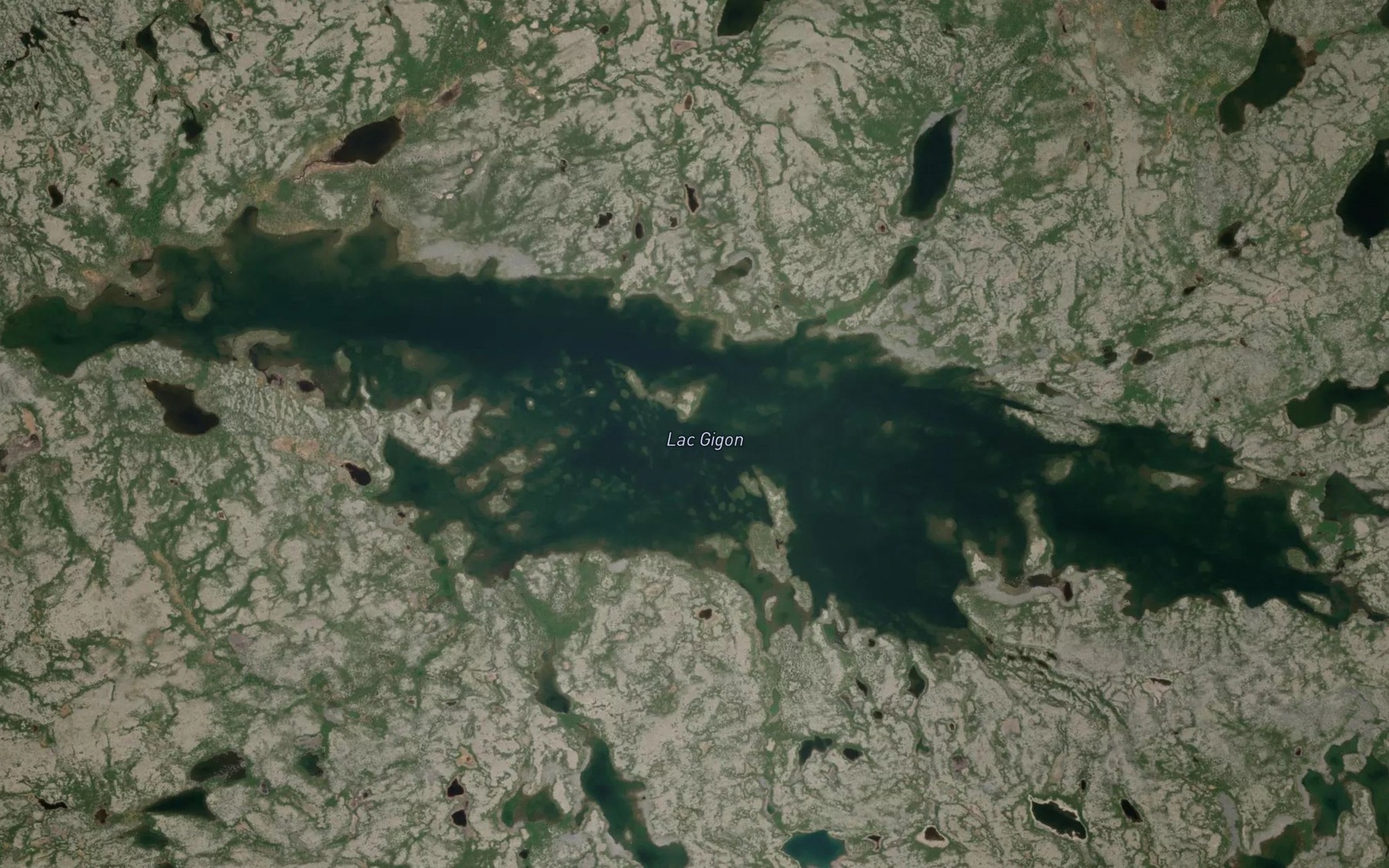 Satellite map of the Lac Gigon