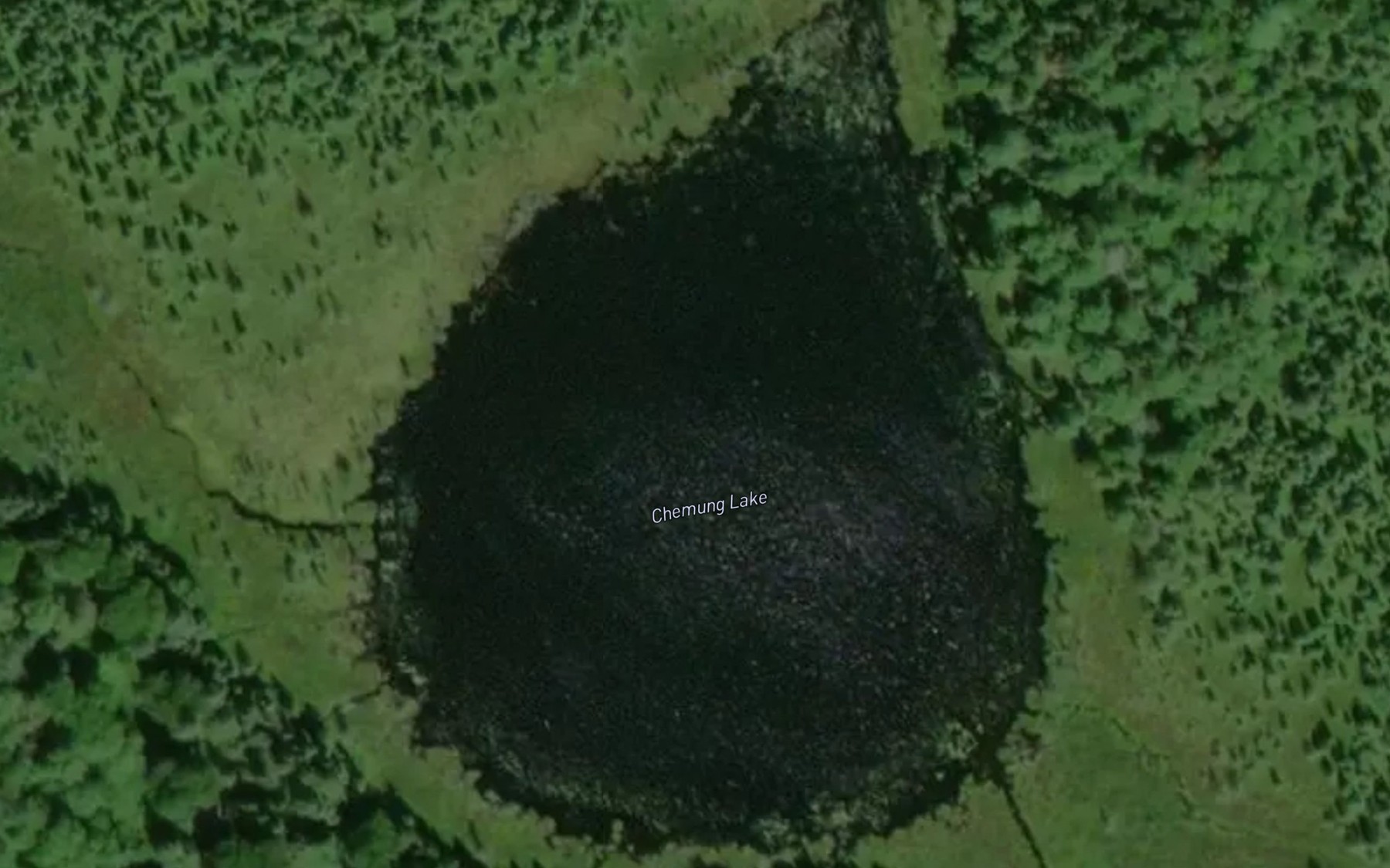 Satellite map of the Chemung Lake