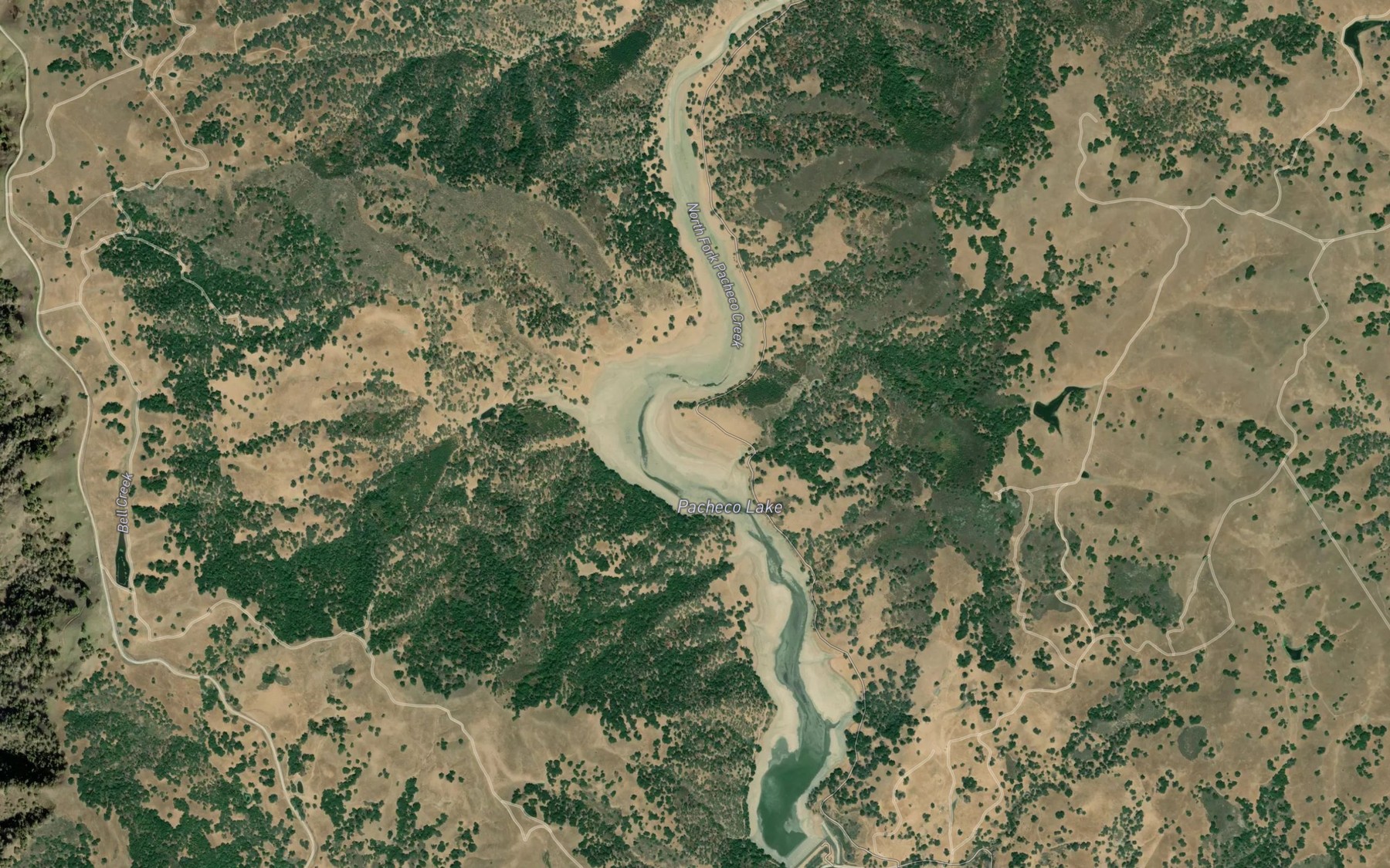 Satellite map of the Pacheco Lake