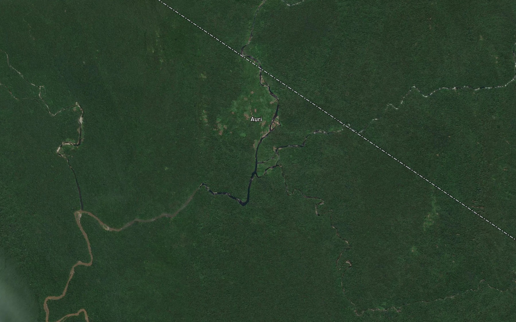 Satellite map of the Puruya River