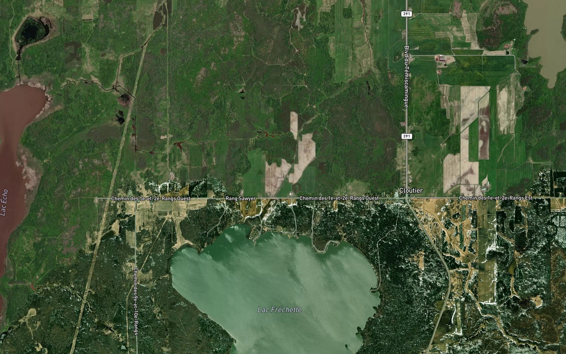 Satellite map of the Ruisseau Sawyer