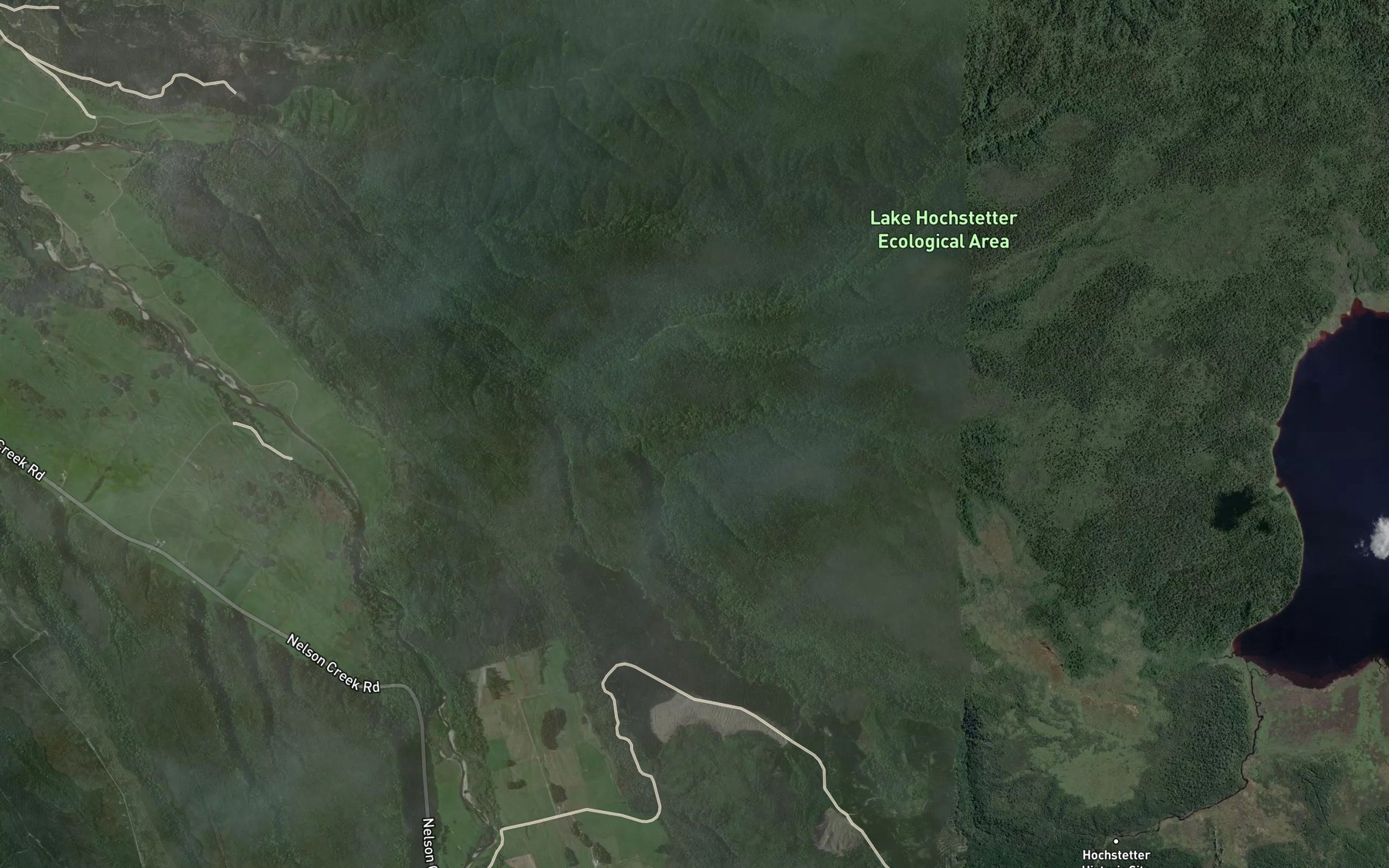 Satellite map of the Sutherlands Creek