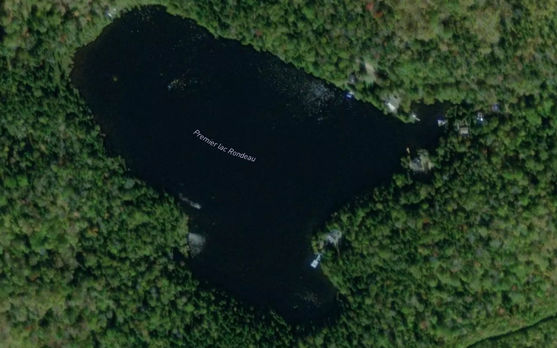 Satellite map of the Deuxieme lac Rondeau