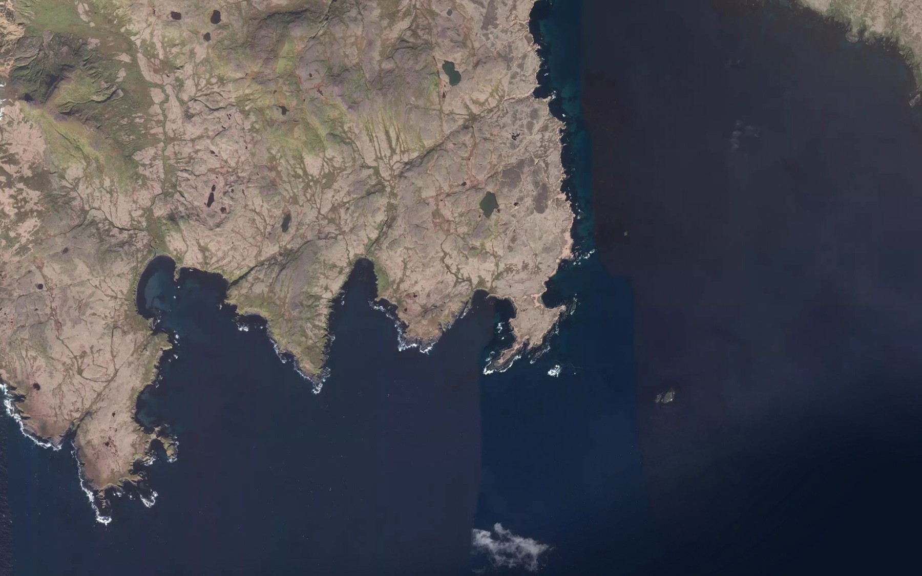 Satellite map of the Amos Cove