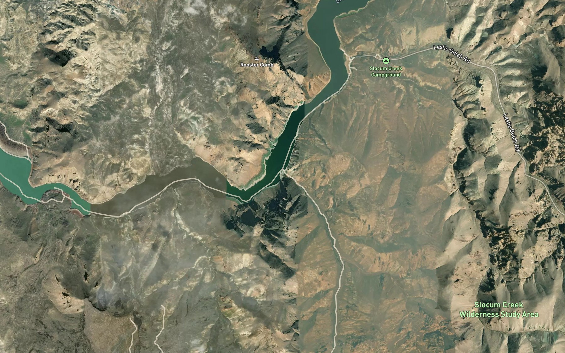 Satellite map of the Spring Creek