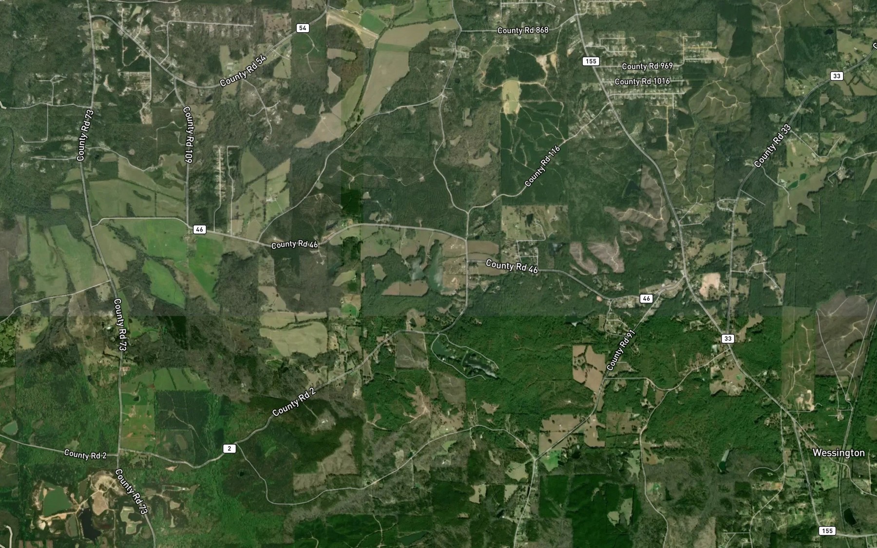 Satellite map of the Jim Oliver Pond