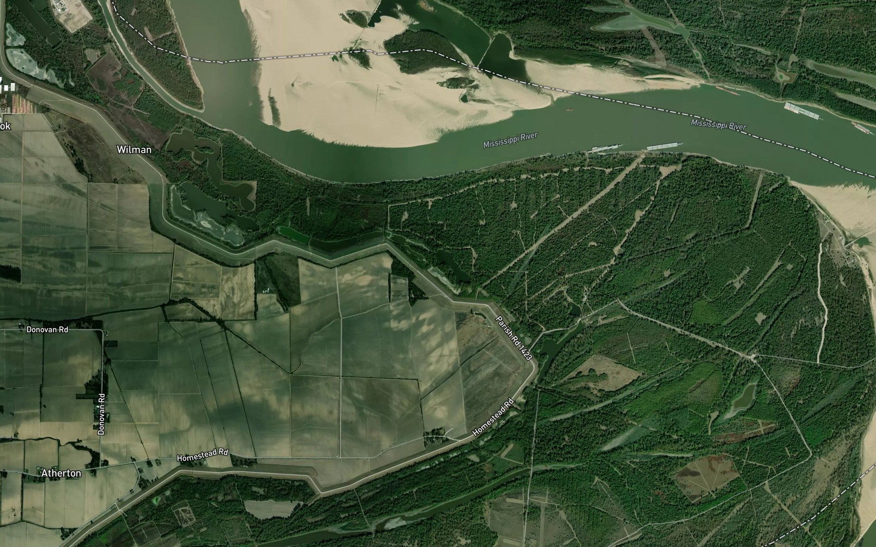 Satellite map of the Concord Lake